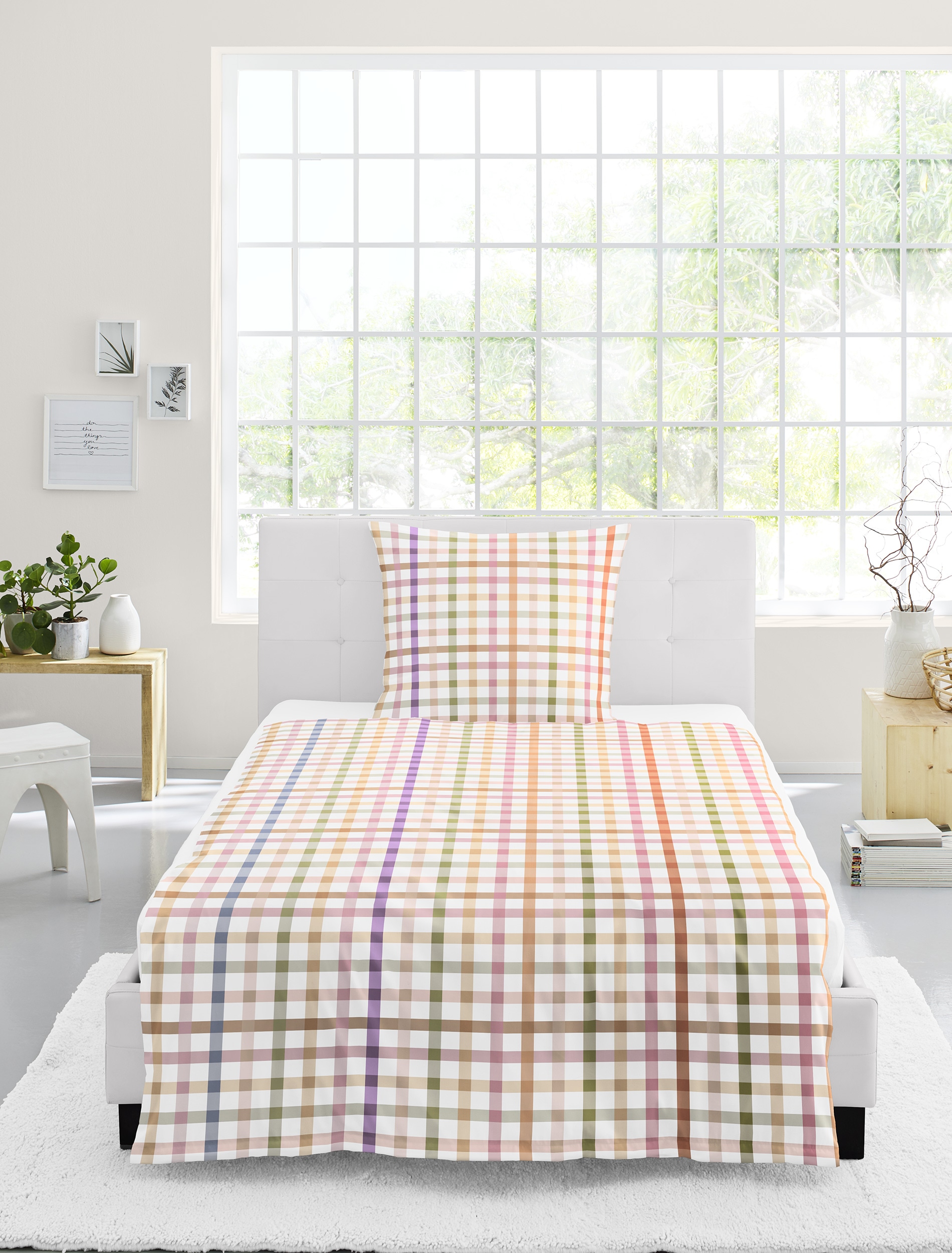 BIERBAUM Bettwäsche »Bettwäsche 5331« 2 Mako-Satin, 100  % Baumwolle, pflegeleicht, seidig glänzend