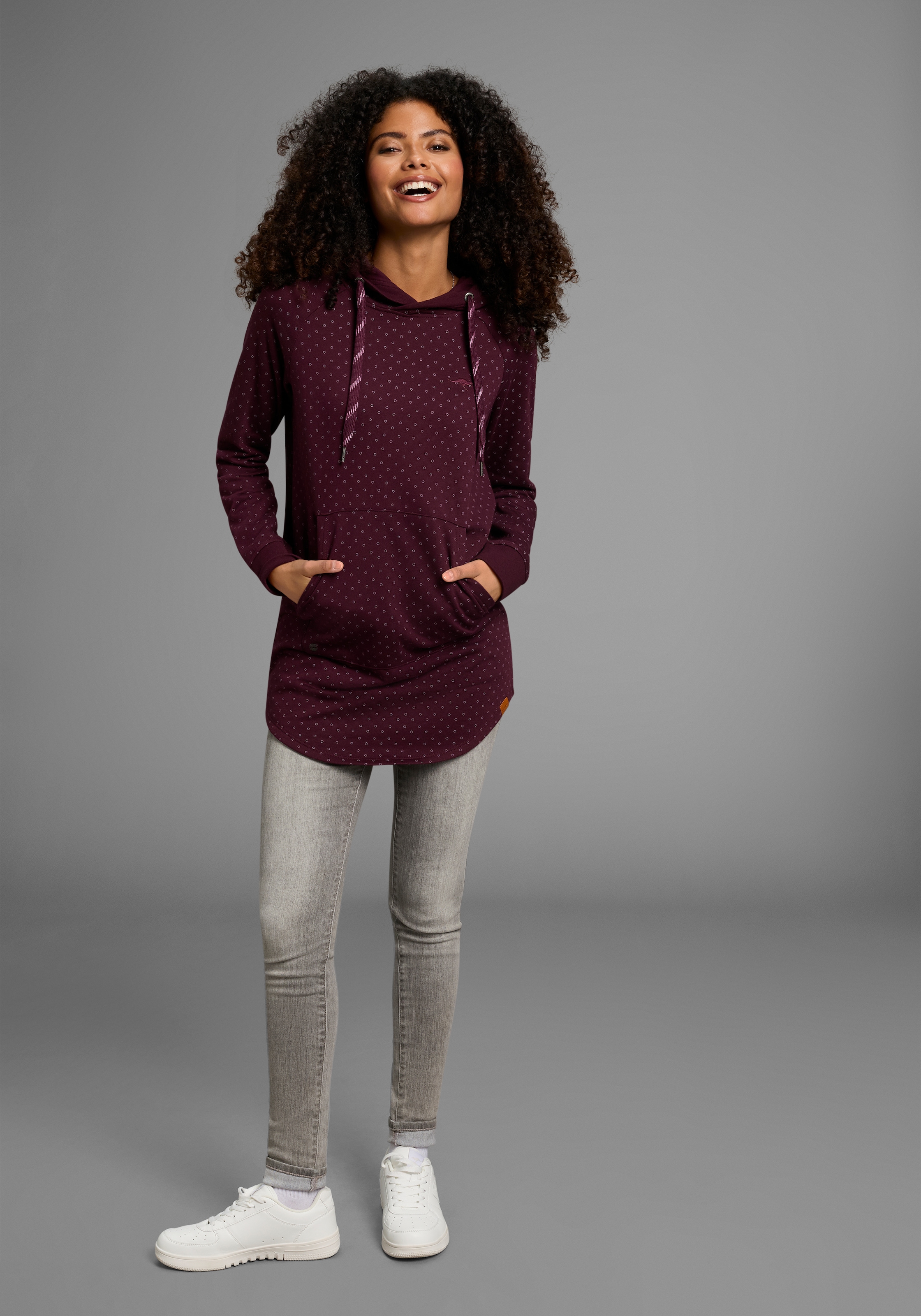 KangaROOS Longsweatshirt mit dezentem Muster