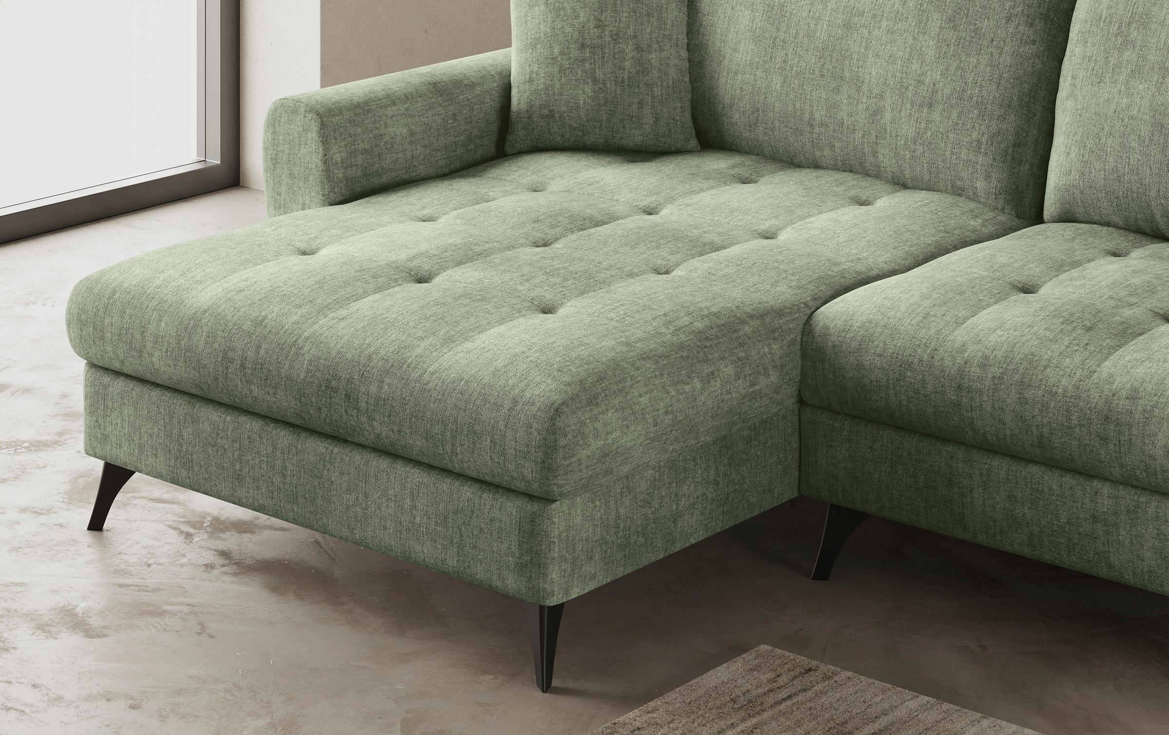 Mr. Couch Ecksofa »Blackburn II, L-Form«, Mit Kaltschaumpolsterung bis 140 kg belastbar