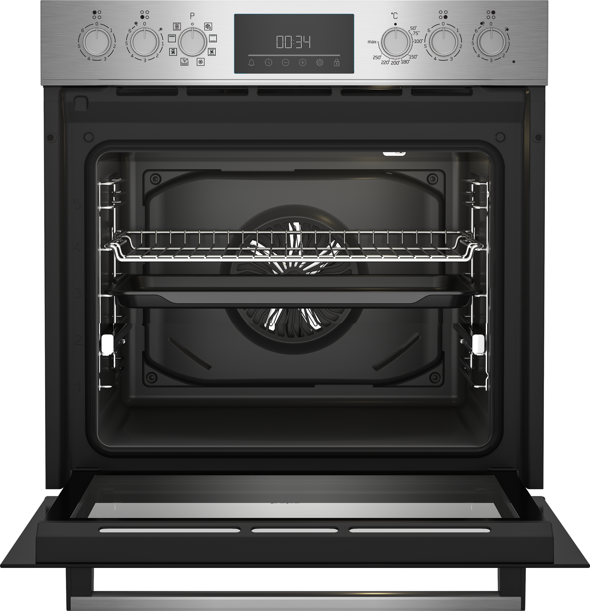 BEKO Elektro-Herd-Set »BBUM12328X«, mit 1-fach-Teleskopauszug