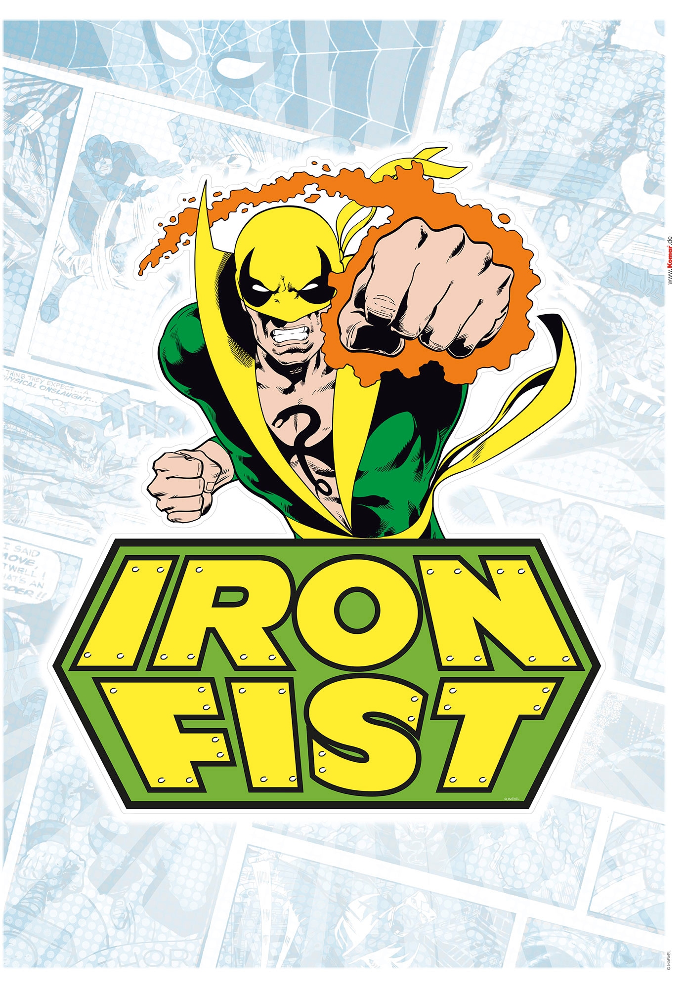 Komar Wandtattoo »Iron Fist Comic«, (1 St.), 50x70 cm (Breite x Höhe), selbstklebendes  Wandtattoo bestellen online bei OTTO