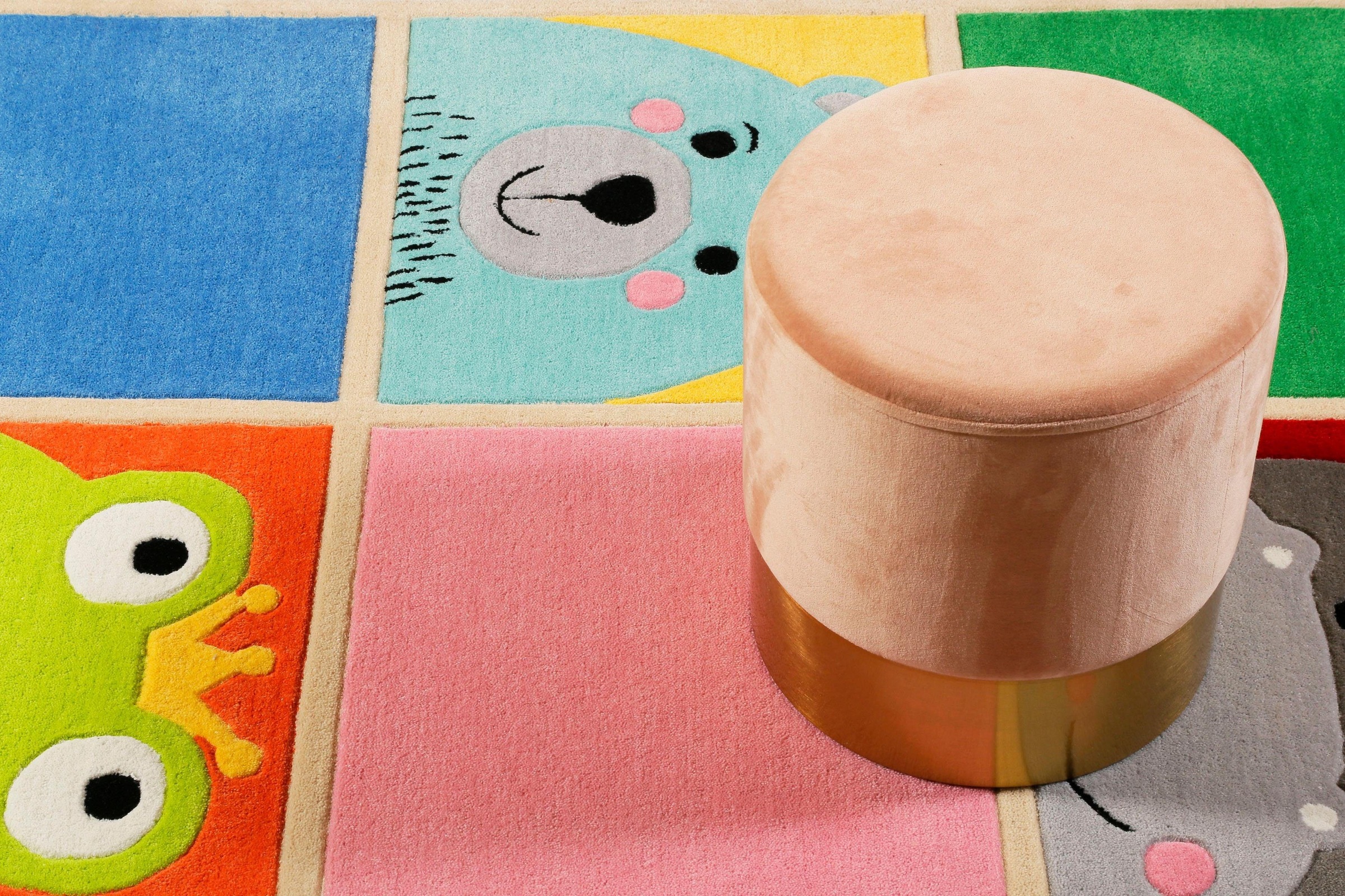 SMART KIDS Kinderteppich »What's Up!?«, rechteckig, 9 mm Höhe, Kinder Tier Motive, Konturenschnitt