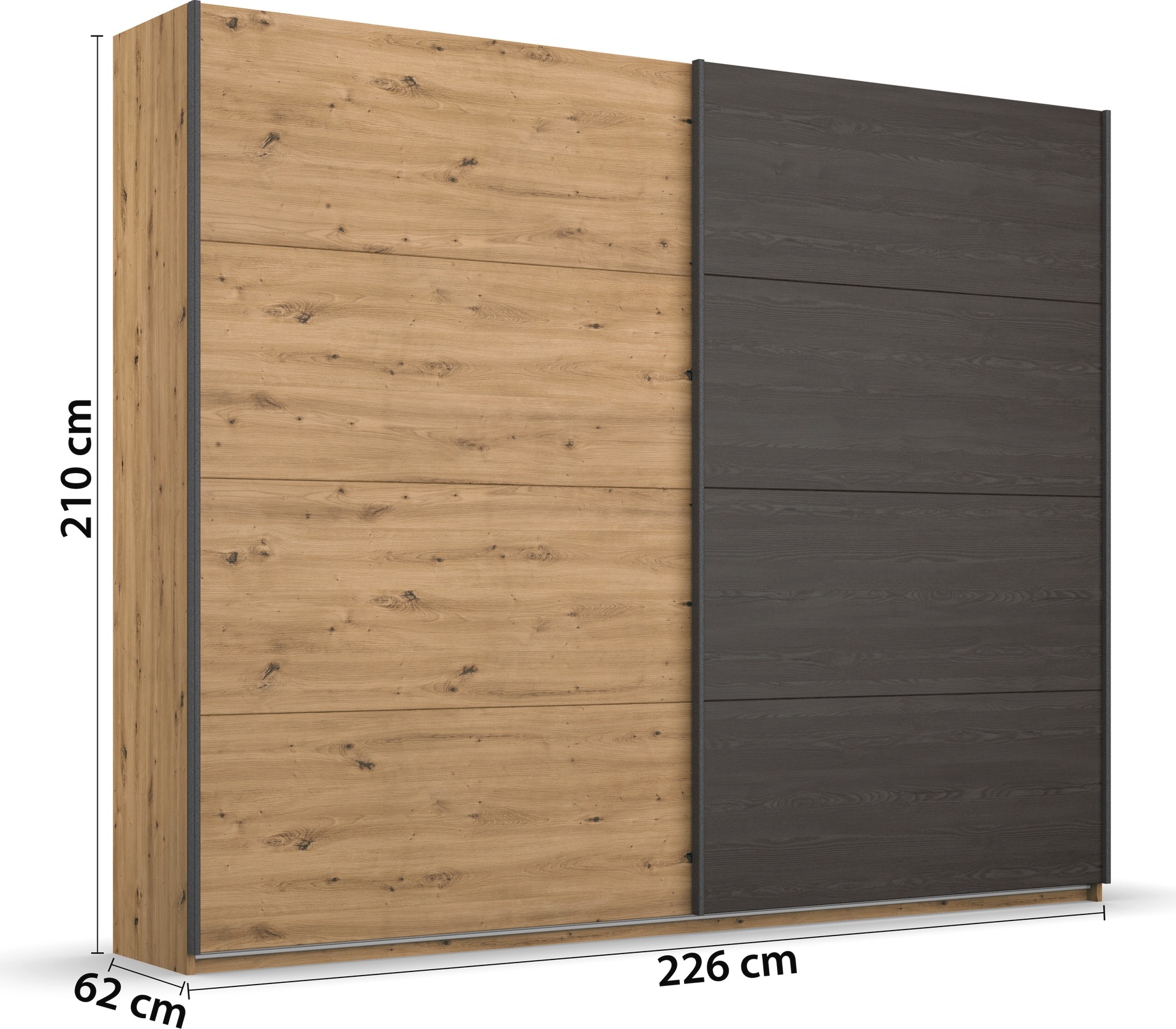 rauch Schwebetürenschrank »Kleiderschrank Schrank Garderobe Schlafzimmerschrank APOLLON«, mit großzügigem Stauraum und abgesetzten Türenfeldern MADE IN GERMANY