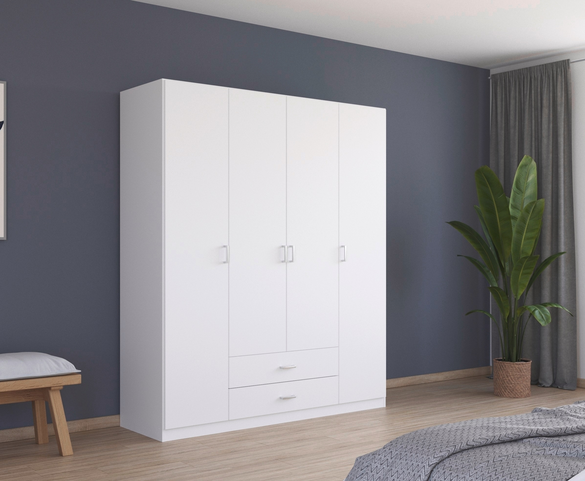 rauch Drehtürenschrank »Kleiderschrank Schrank Garderobe Wäscheschrank GAMMA in 3 Breiten« mit 6 Schubladen, in schlichtem Design TOPSELLER MADE IN GERMANY