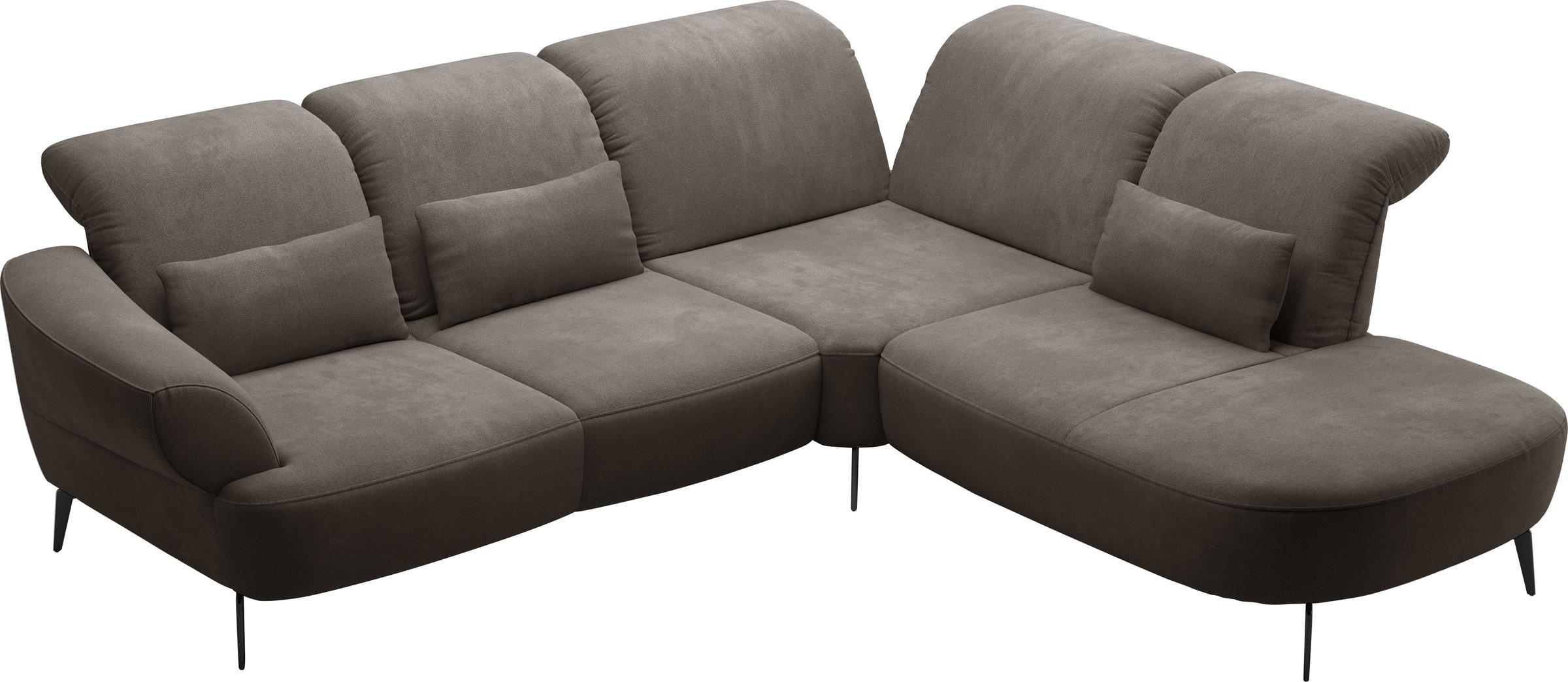 sit&more Ecksofa »Dance, L-Form, inkl. Sitztiefenverstellung«, inkl. Click&Seat, optional mit Kopfteilverstellung