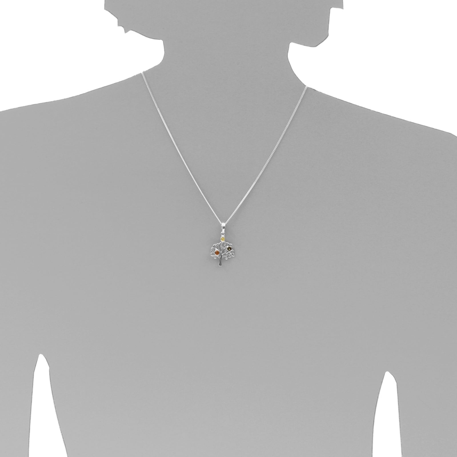 OSTSEE-SCHMUCK Kettenanhänger »- Lebensbaum - Silber 925/000 - Bernstein«