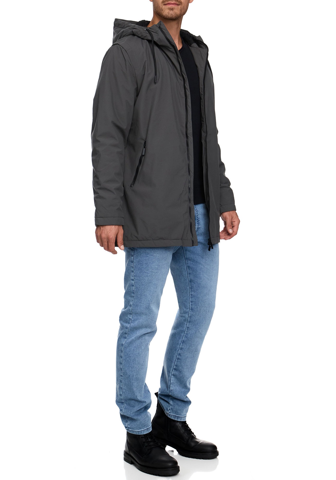 Indicode Langjacke »INChanto«, mit Kapuze