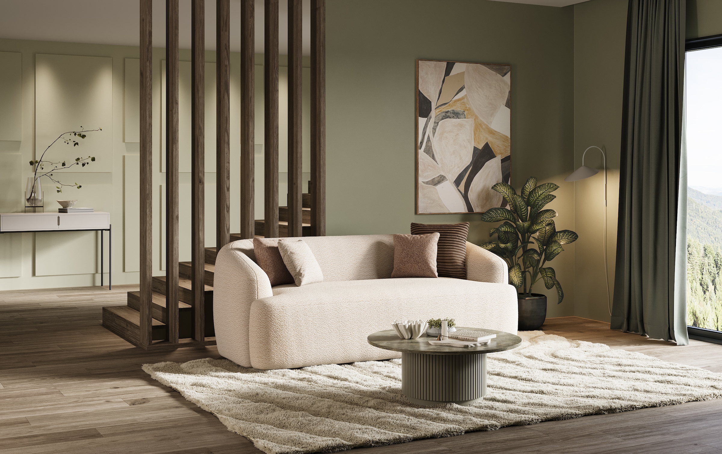 INOSIGN 2-Sitzer »Nergal, Einzelsofa Breite 217cm, organisches Design«, Modernes Design, schlichte Optik, stilvoller Blickfang im Wohnzimmer
