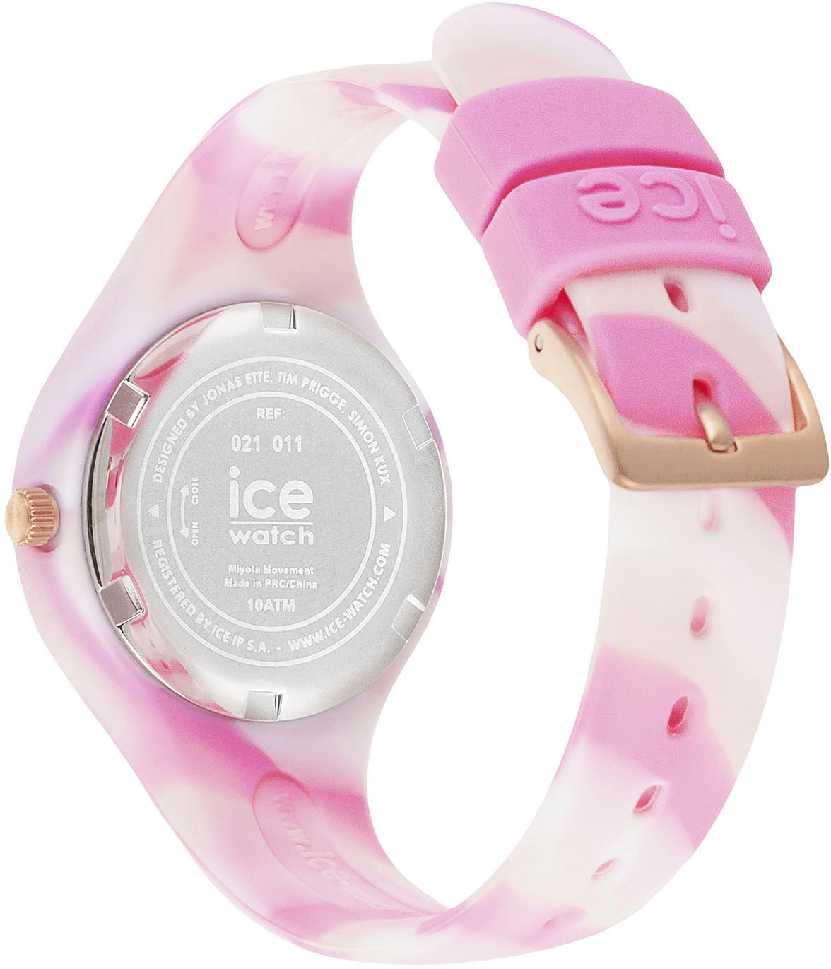 ice-watch Quarzuhr »ICE tie and dye - Pink shades - Extra-Small - 3H, 021011«, Armbanduhr, Kinderuhr, Lernuhr, Mädchen, Schulanfang, Geschenkidee