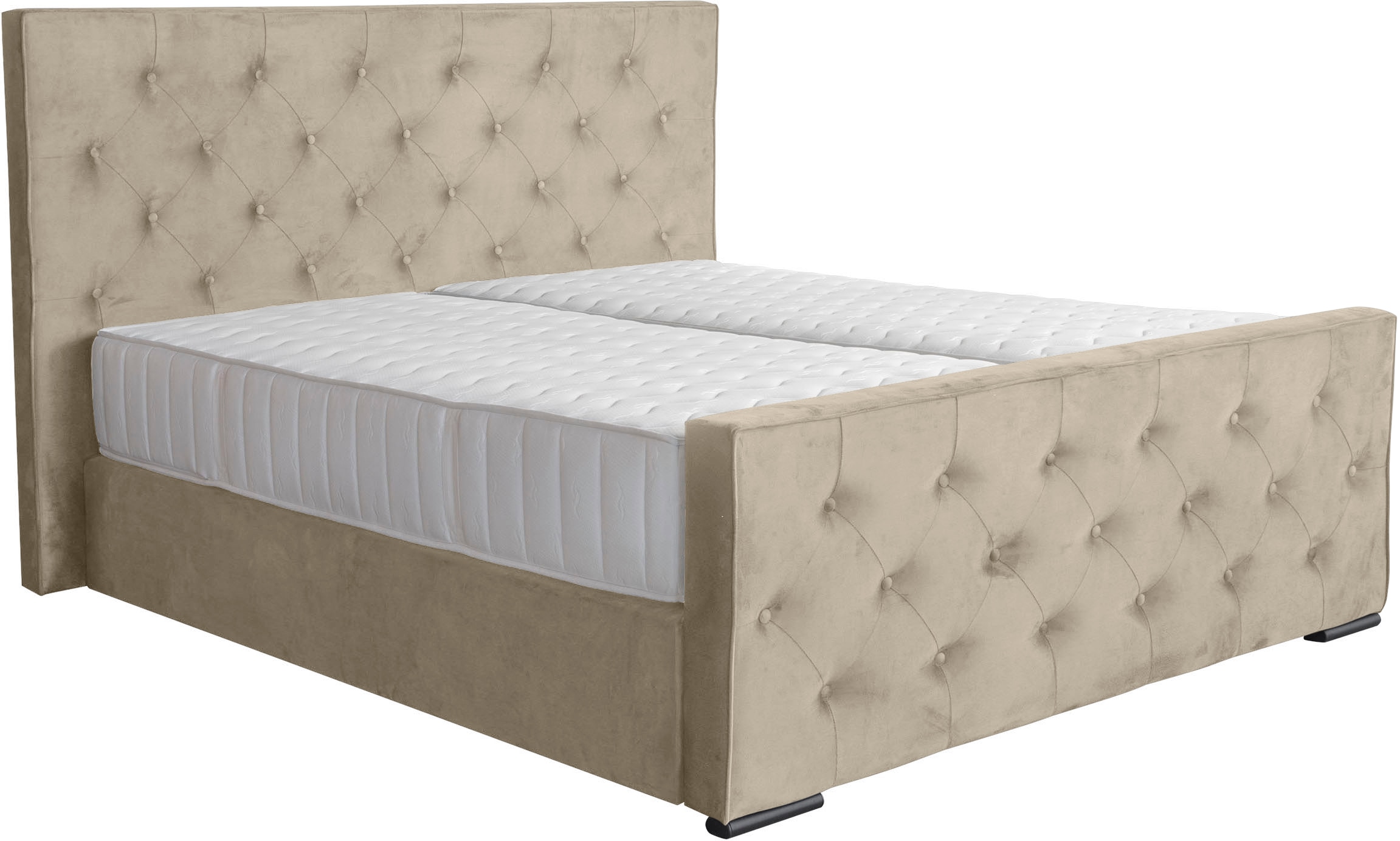 COLLECTION AB Boxspringbett »Florence inkl. Kingsize (28 cm) Matratze (H3) mit integriertem Topper«, inkl. Bettkasten, erhältlich in der Breite 180 cm