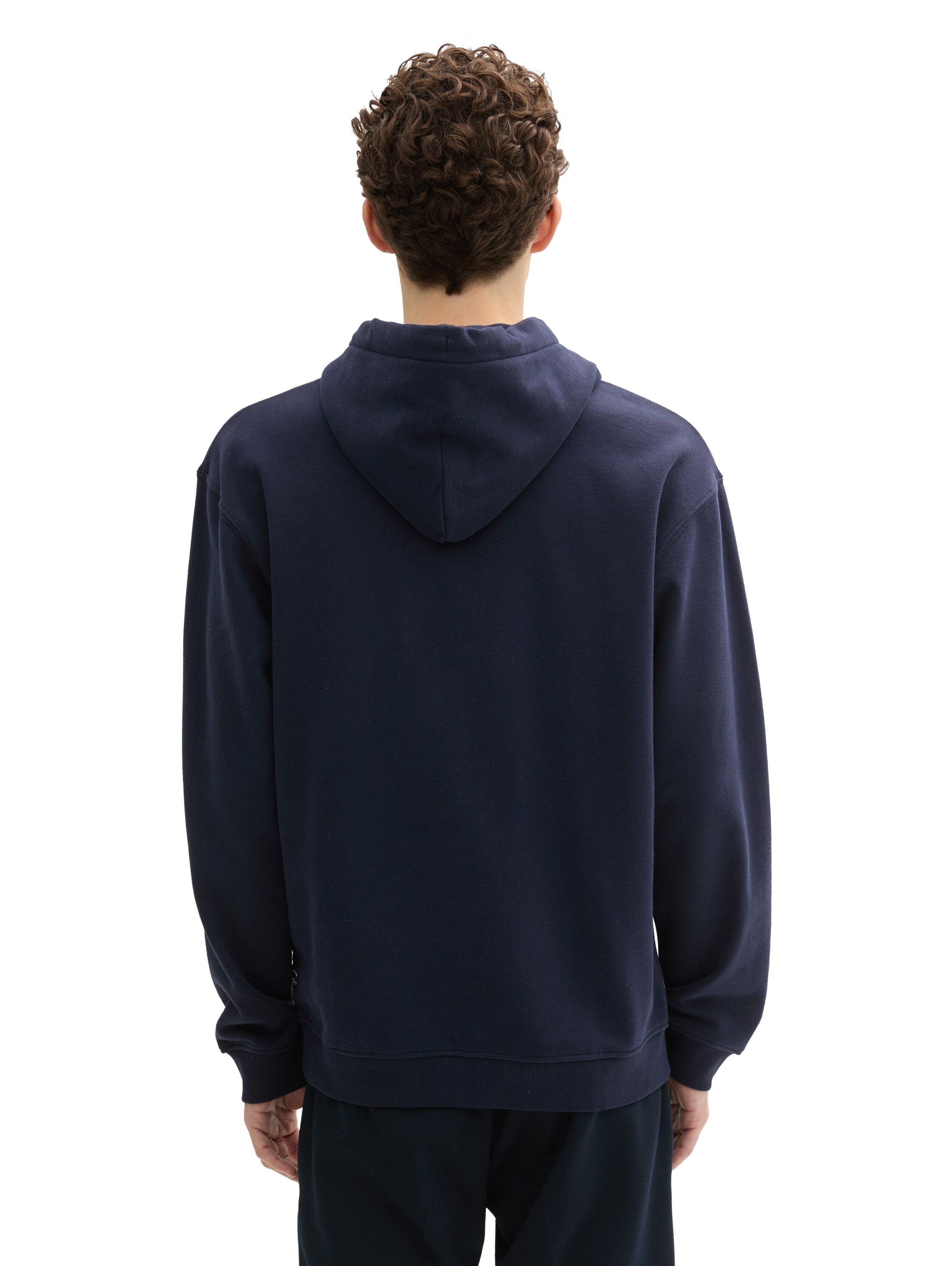 TOM TAILOR Denim Sweatshirt, mit Kapuze und Logo-Print