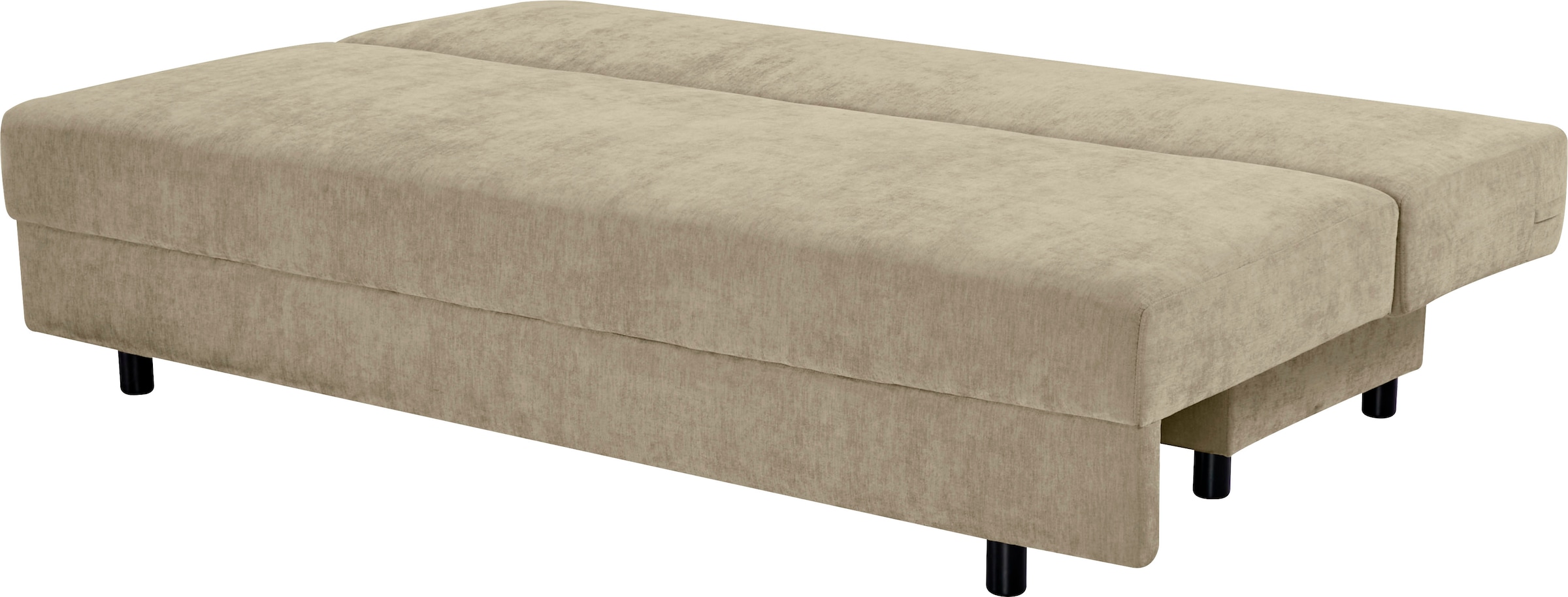 OTTO home Schlafsofa »ONNIKO, Breite: 192 cm, Liegefläche 121x192 cm, Feinstruktur-Bezug« mit Bettfunktion & Bettkasten