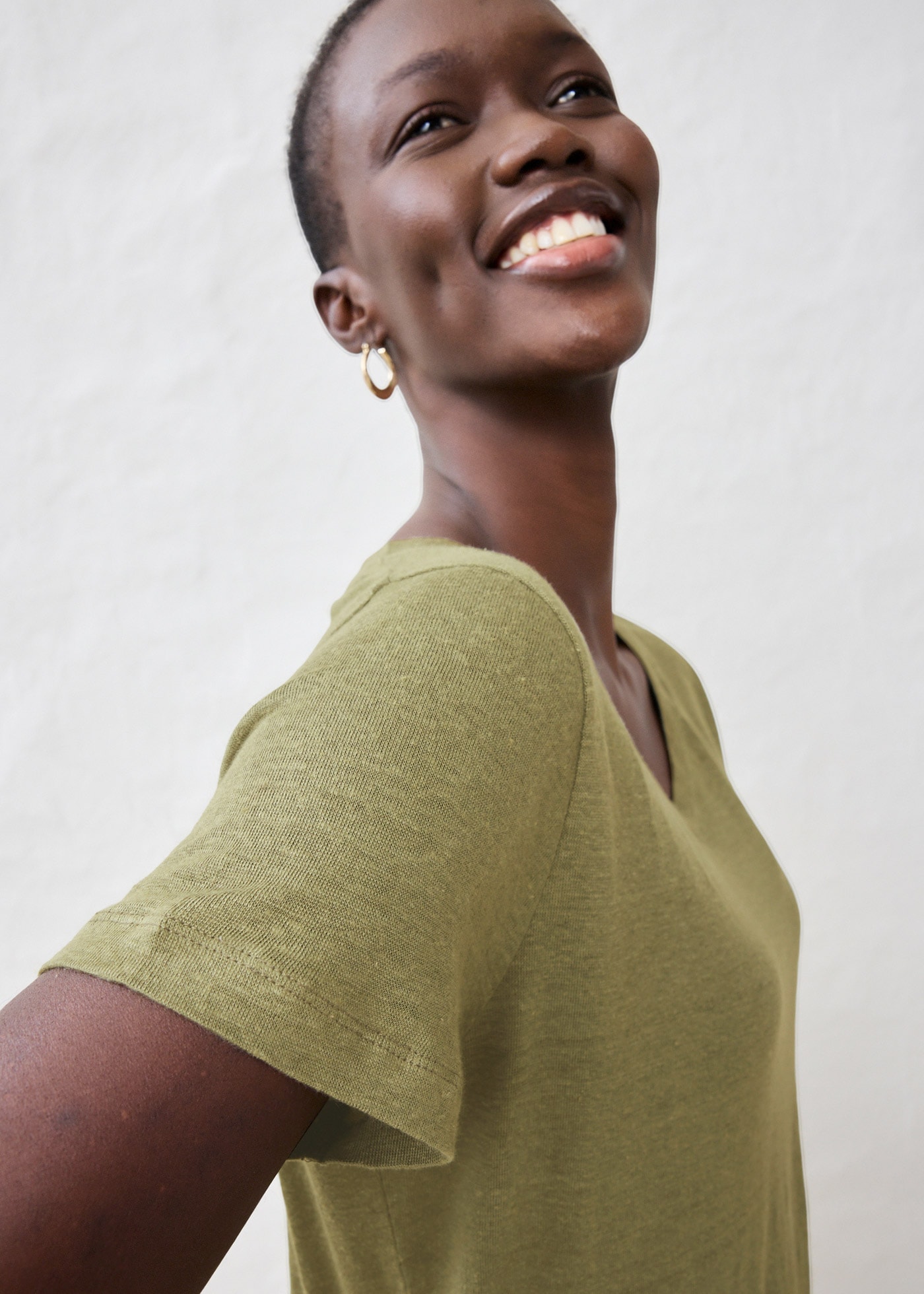 bonprix T-Shirt »Shirt aus reinem Leinen« Shirt aus reinem Leinen