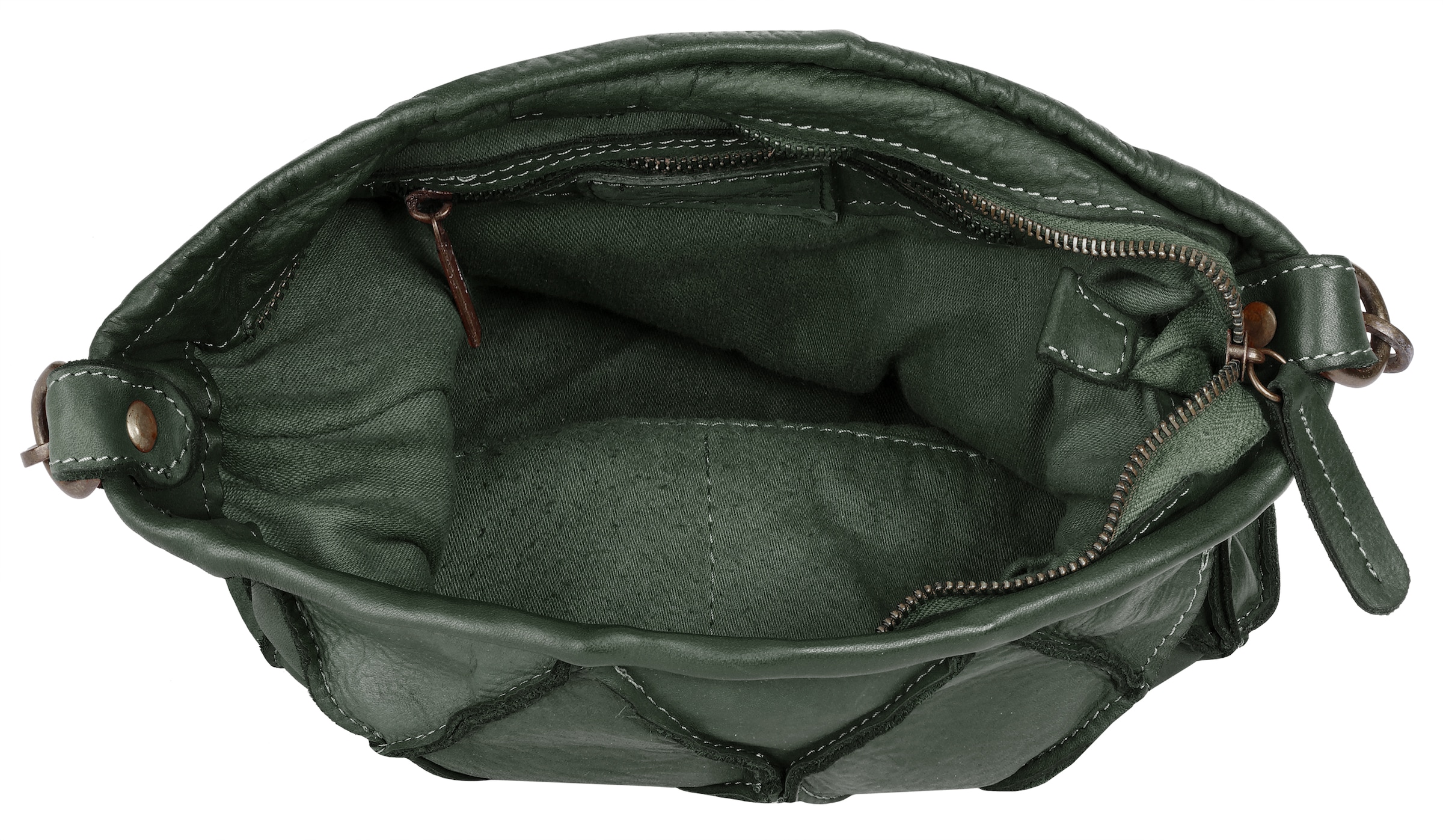 Samantha Look Henkeltasche echt Leder, Made in Italy