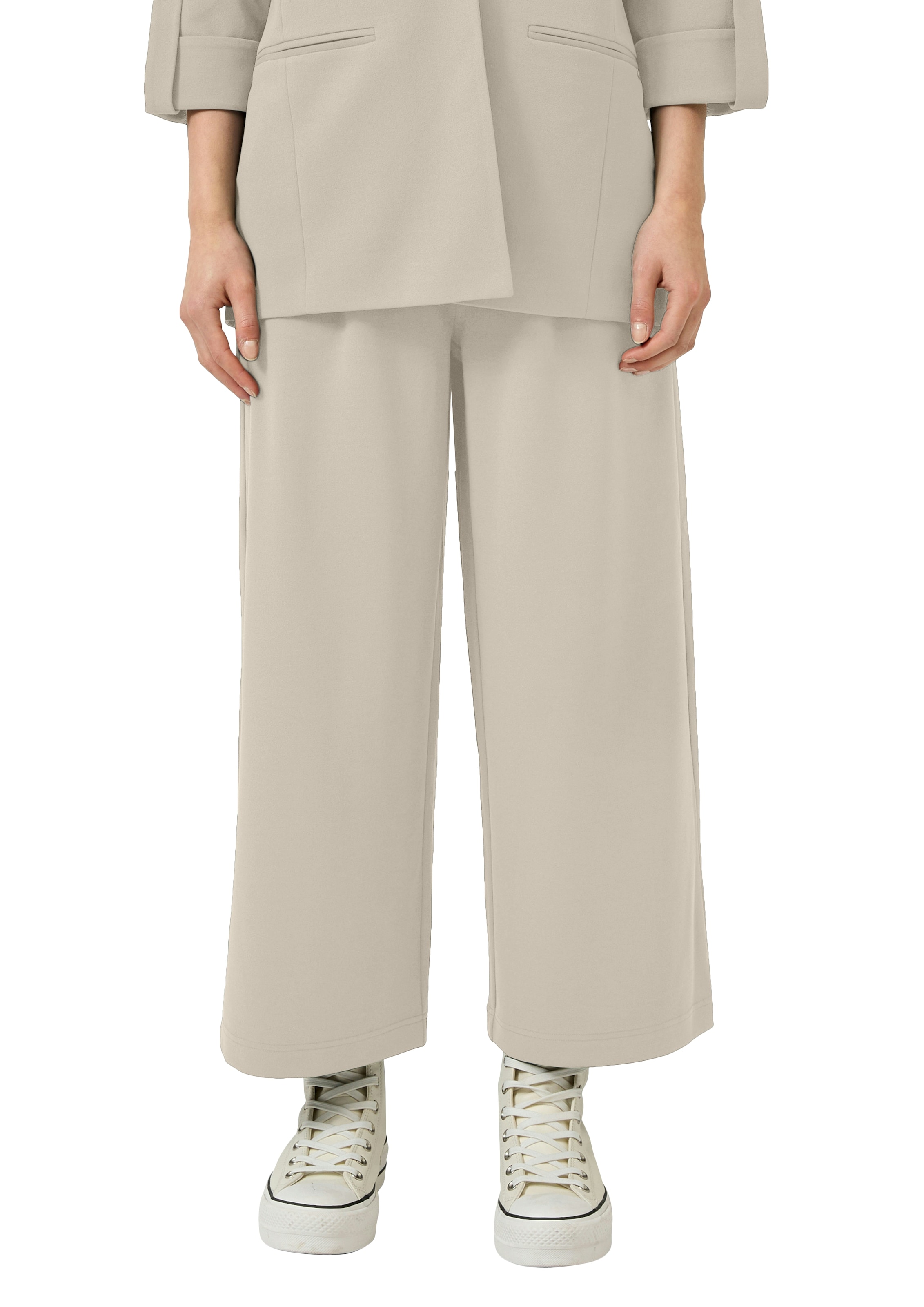 QS Culotte  Sommerhose mit Knopf-Design am Gummibund