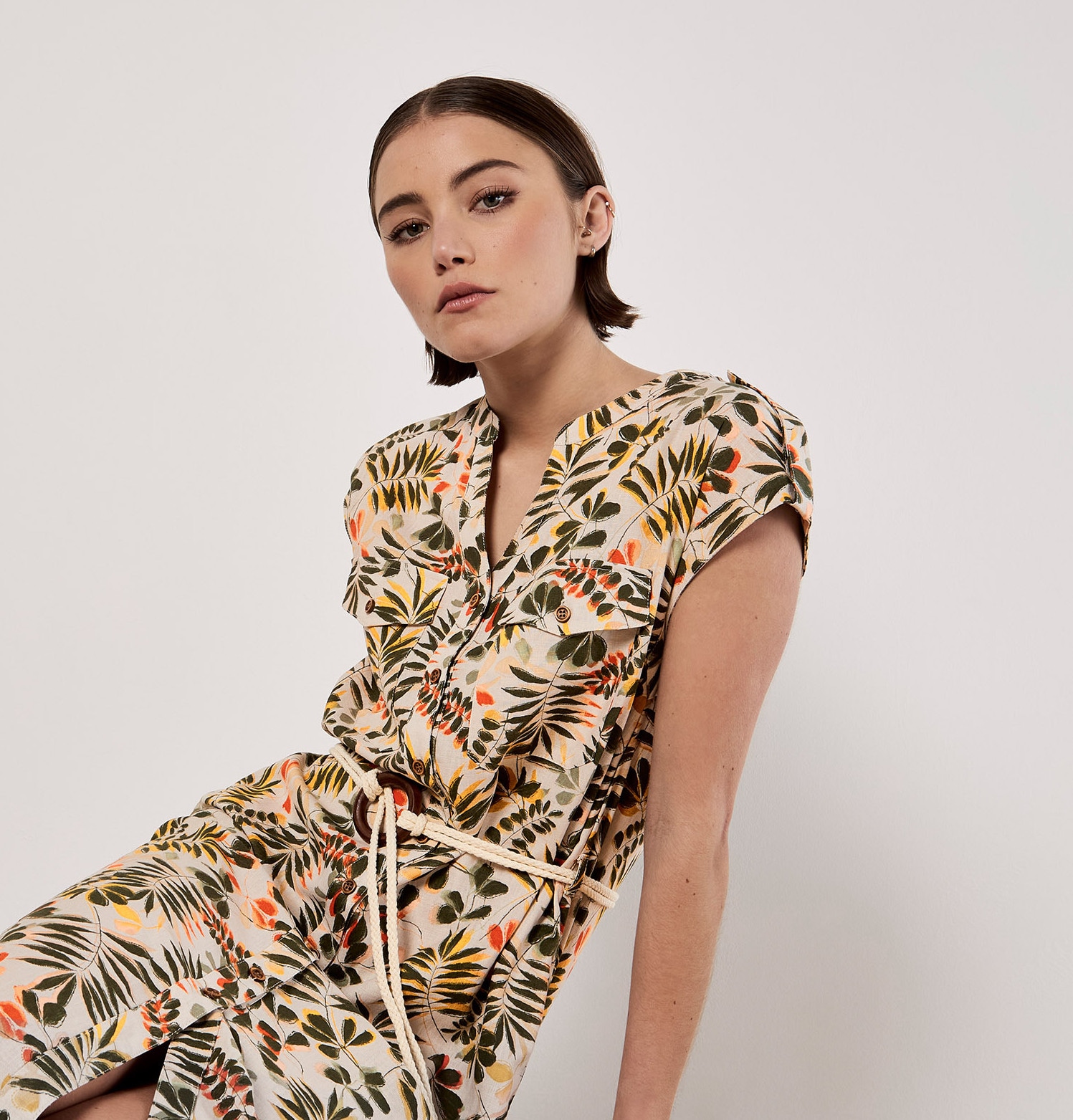 Apricot Midikleid »Midikleid« 2 tlg. mit Gürtel