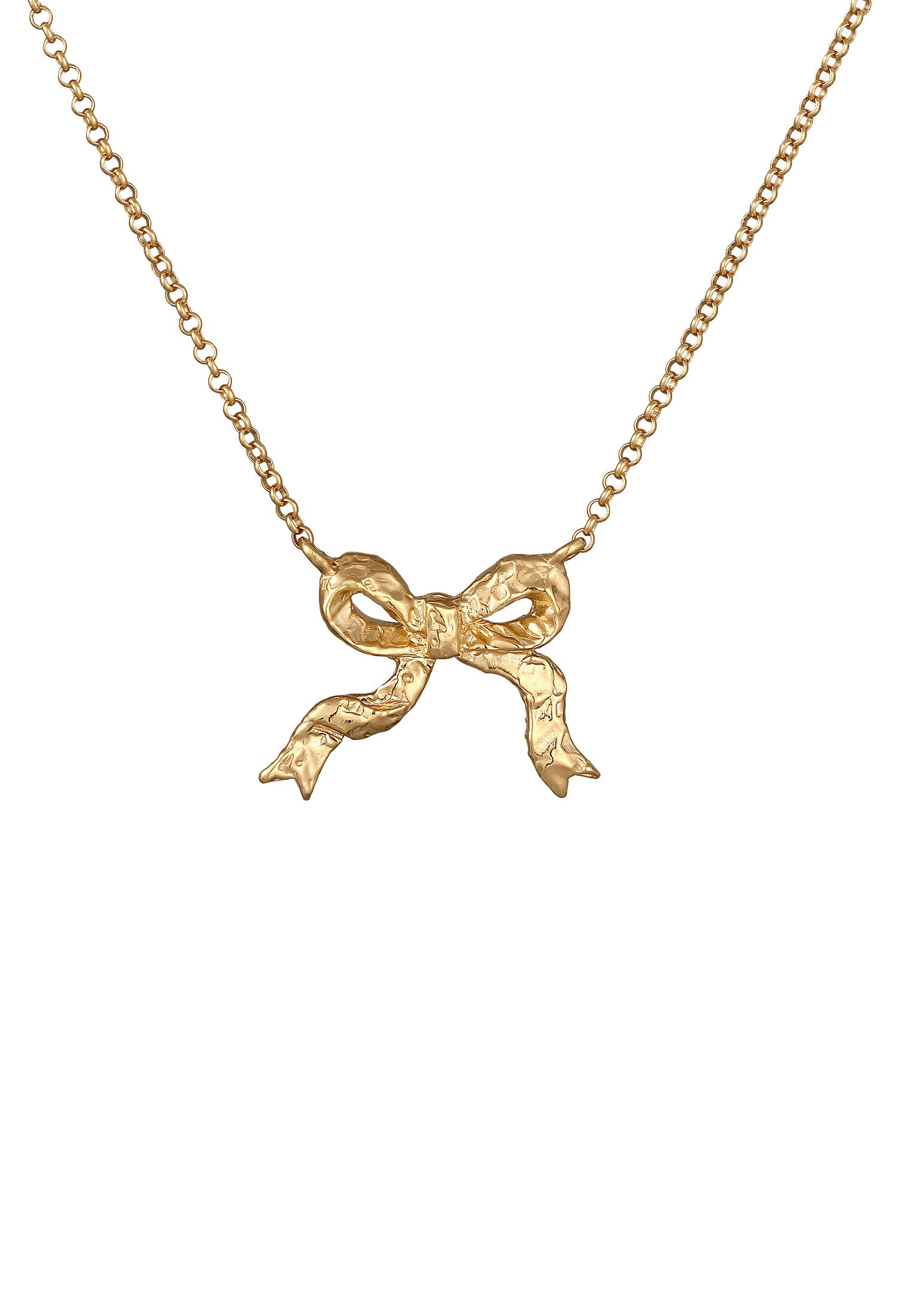 Elli Kette mit Anhänger »Halskette Schleife 925 Sterling Silber Gold-plated«