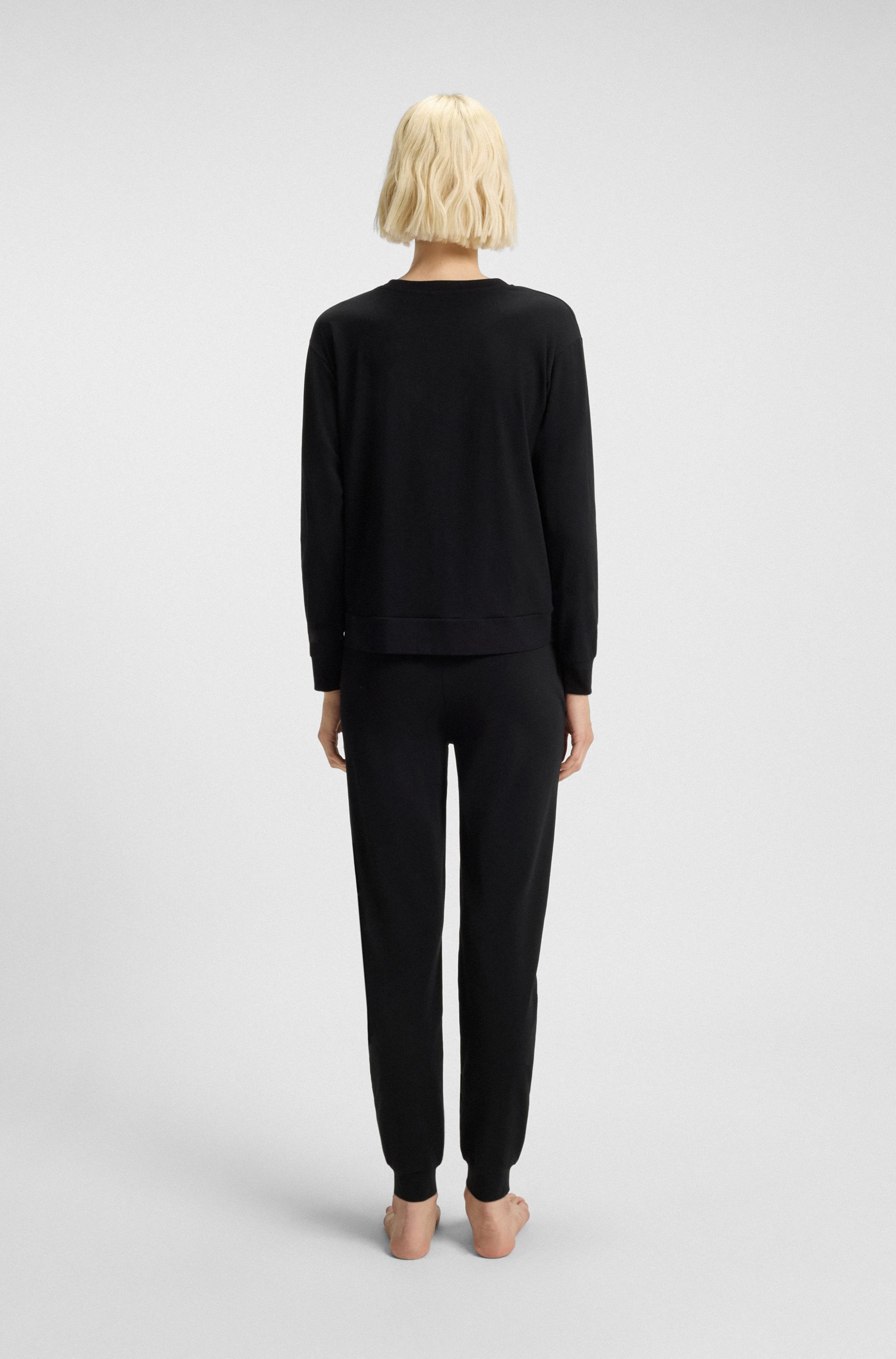 HUGO Underwear Langarmshirt regular fit, Rundhals, kontrastfarbener Print