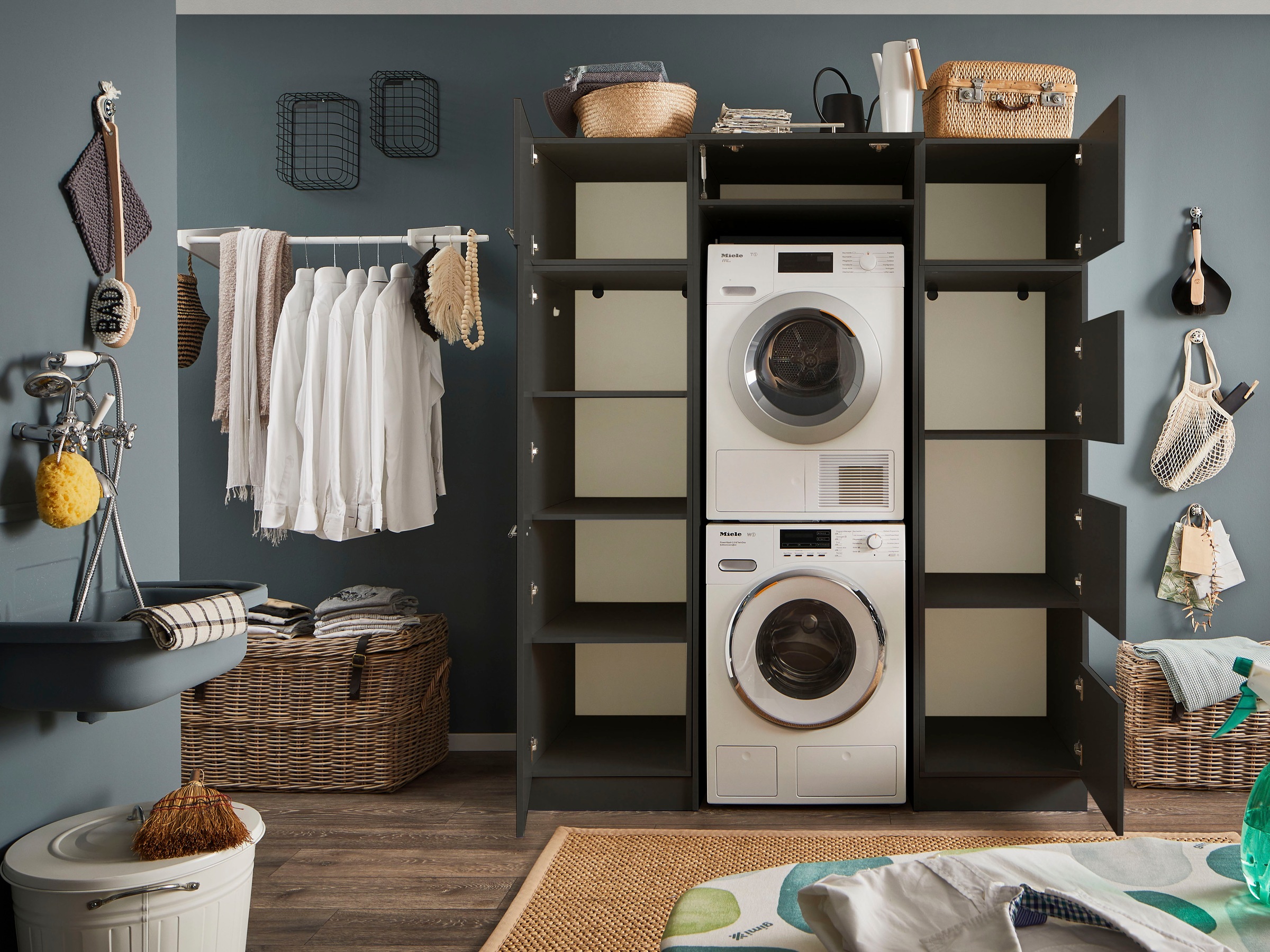 Laundreezy Mehrzweckschrank-Set »LAUNDREEZY LDLK3«, Breite 167,5 cm