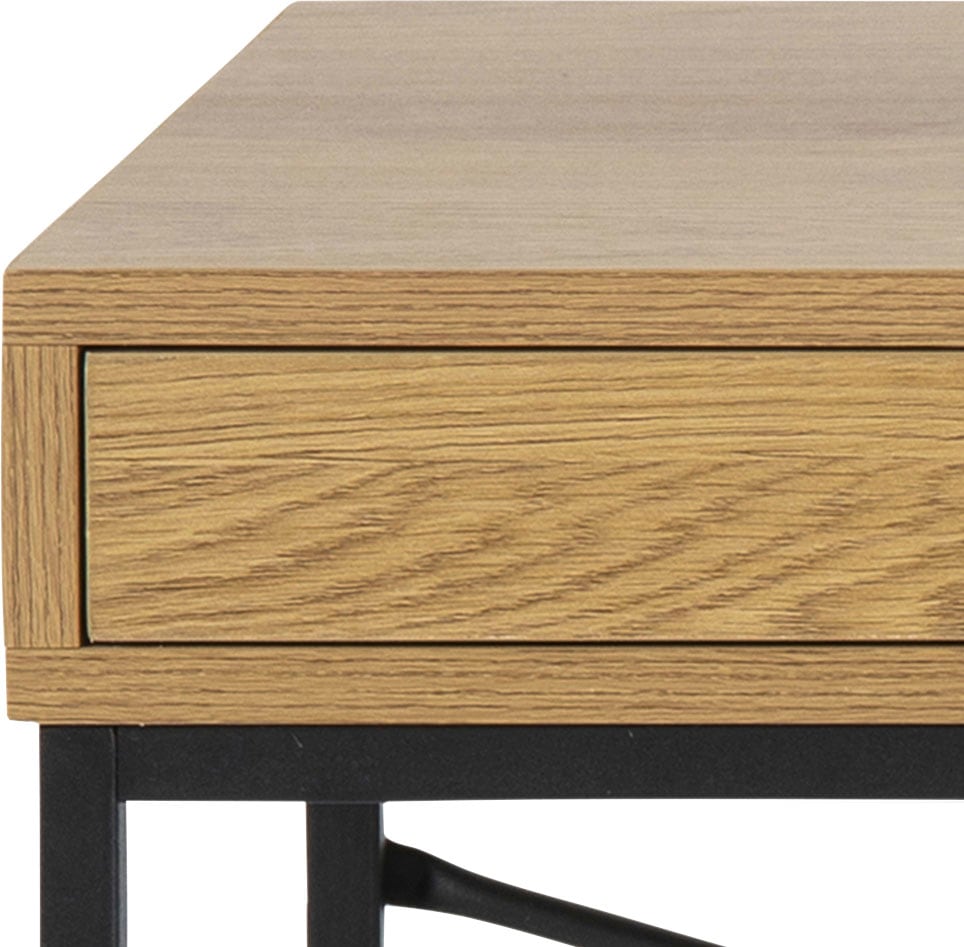 ACTONA GROUP Schreibtisch Metallgestell, 1 Schublade und 1 offenem Fach, Breite 140 cm