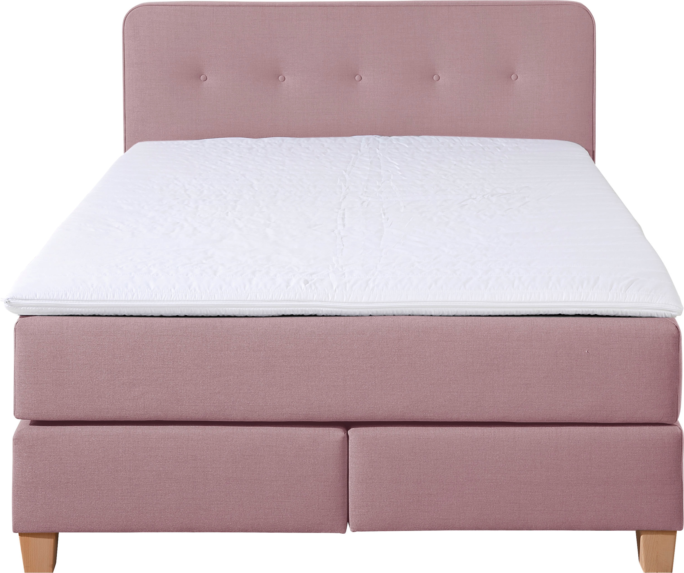 Home affaire Boxspringbett »Fargo« in Überlänge 220 cm, mit Topper, 3 Ausführungen, 4, Breiten