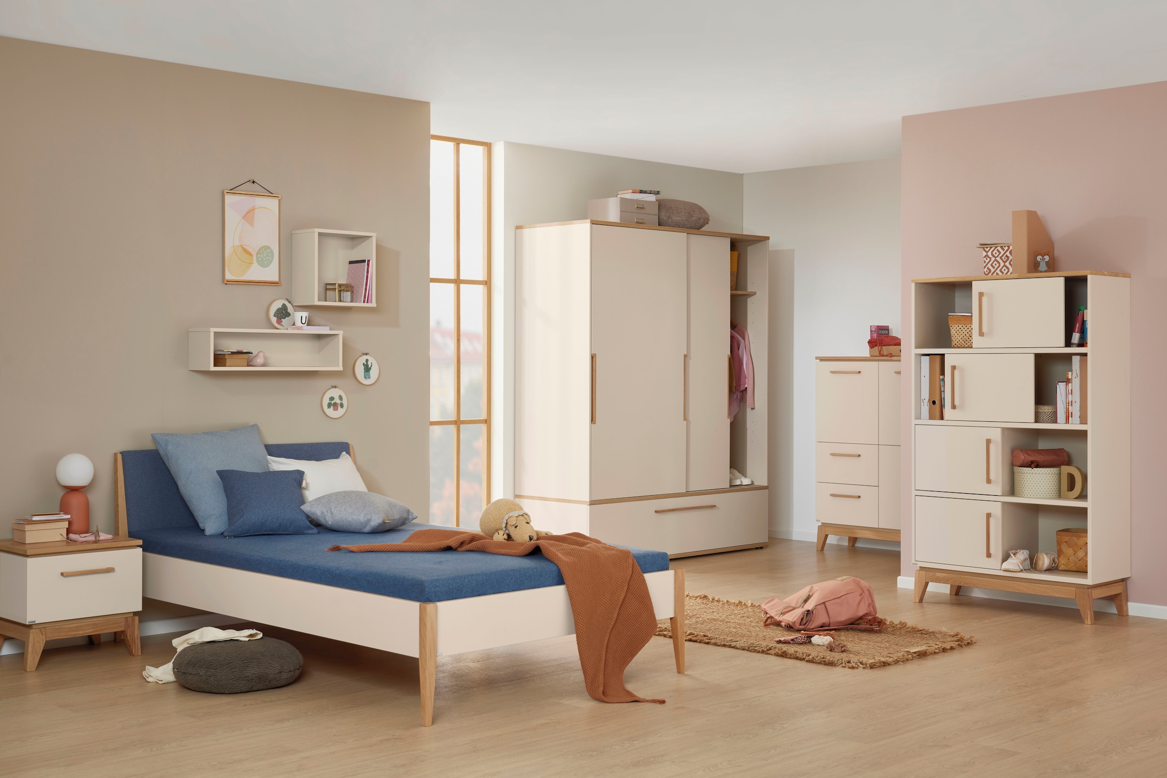 PAIDI Nachtkommode »STIENE in Beige oder Grau, Schublade mit Soft-Close« B/H/T ca. 48/47/40cm,  moderner und langlebiger Nachttisch mit Massivholz, geprüfte Qualität