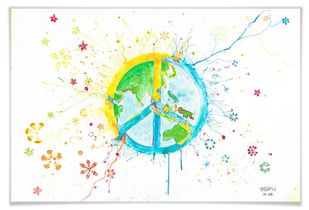 Wall-Art Poster »Peace«, Peace-Zeichen, Wandposter bei Bild, (1 online Wandbild, St.), OTTO Poster, bestellen