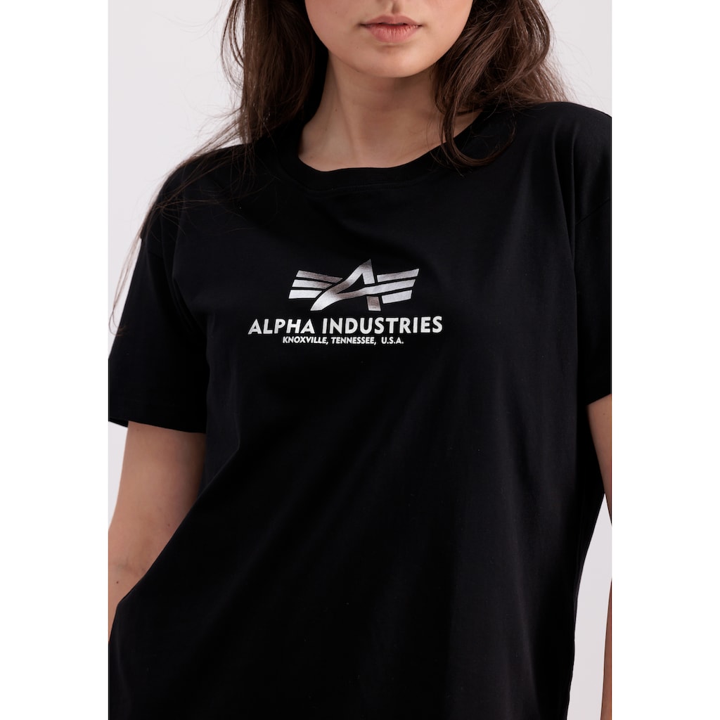 Alpha Industries T-Shirt »ALPHA INDUSTRIES Women - T-Shirts Basic T Long Foil Print Wmn«