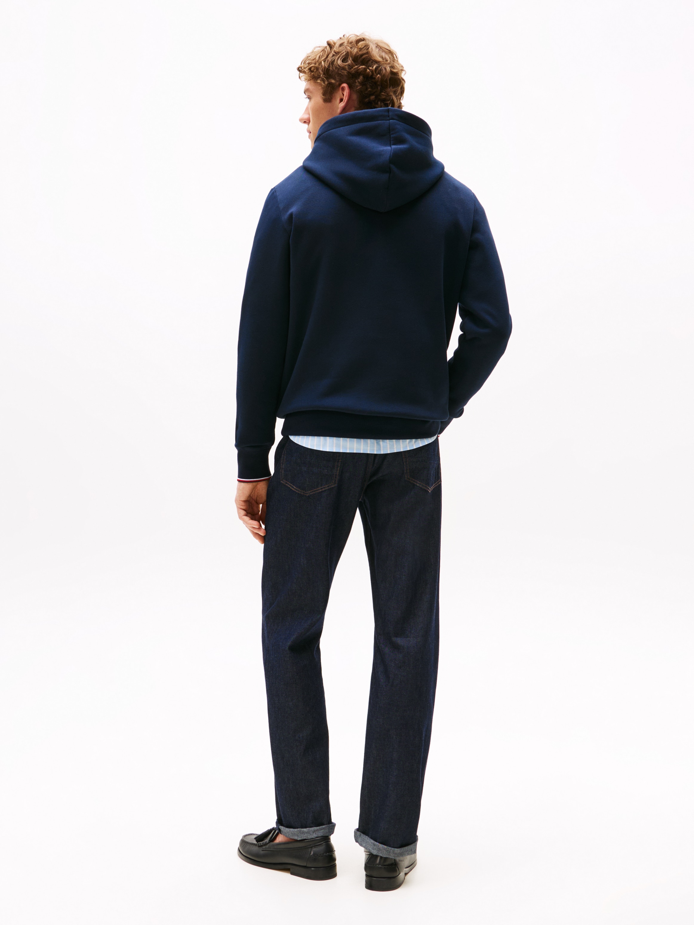 Tommy Hilfiger Hoodie »TOMMY LOGO TIPPED HOODY«, Tommy-Tape innen am Ausschnitt, Flag-Stickerei am Ärmel