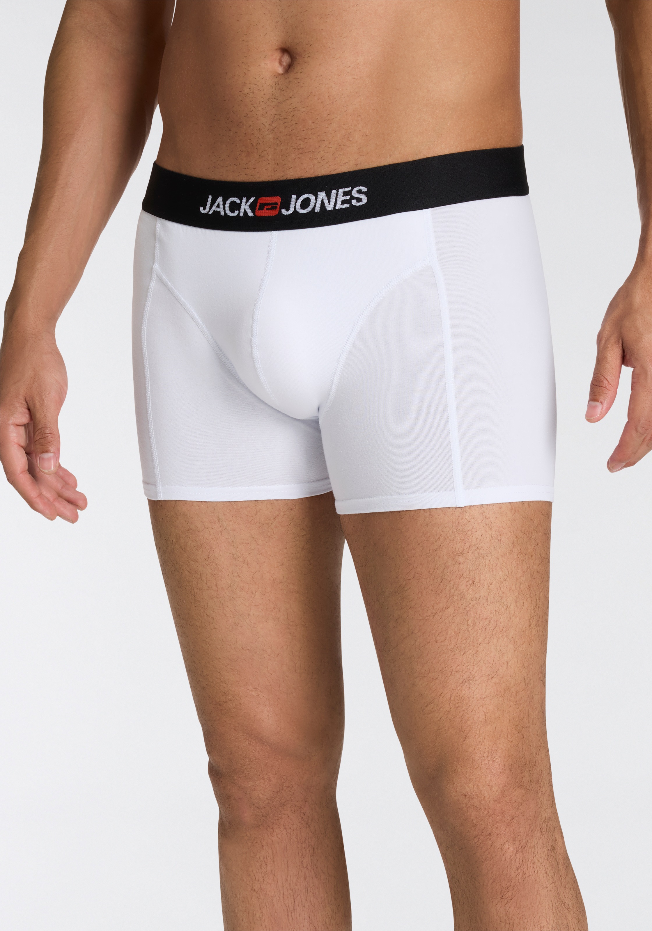 Jack & Jones Trunk »JACOLD – Boxershorts mit farbigem Bund im 6er-Pack«, (Packung, 6 St.), Druck, modisch, regular fit, Jersey