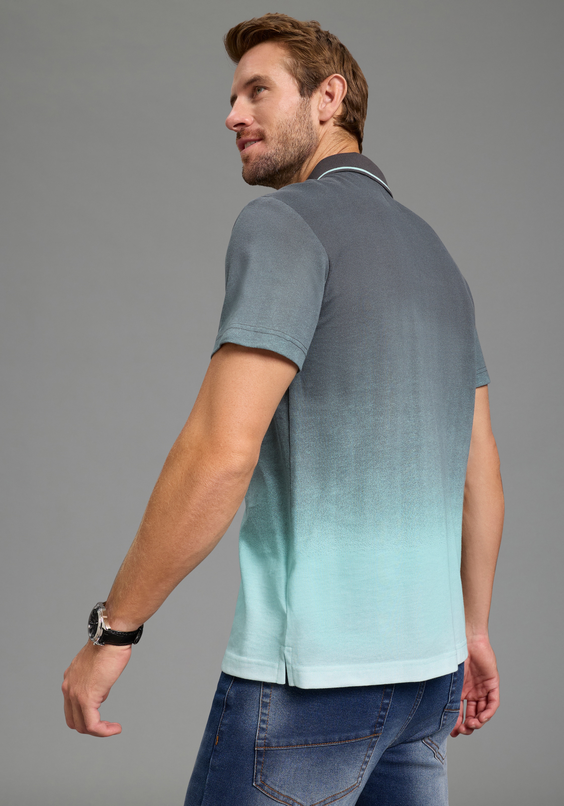 KangaROOS Poloshirt schmale Passform, Halbarm, Casual Stil