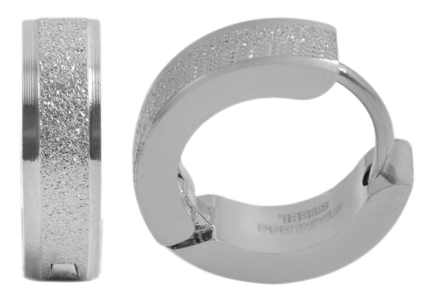 Adelia´s Paar Creolen »Damen Ohrringe ¿ Klappcreole aus Edelstahl«