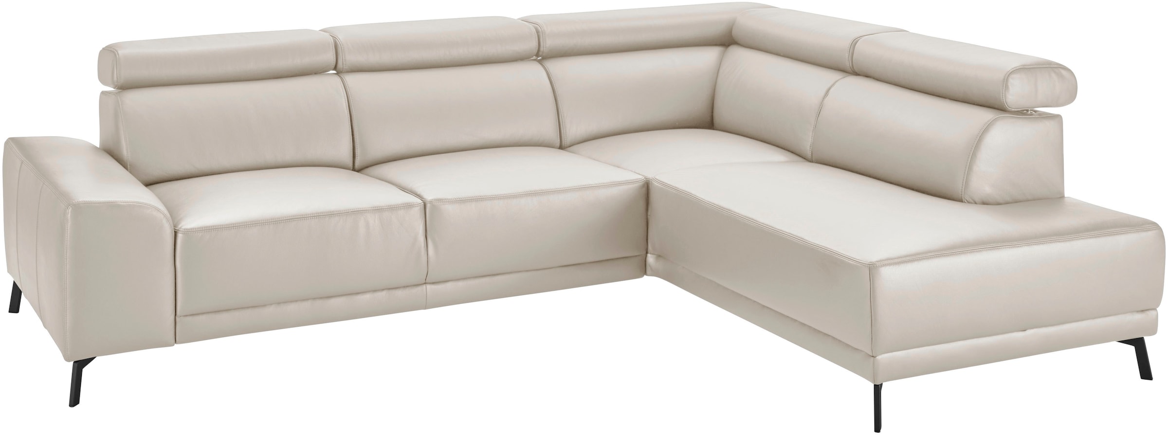 3C Candy Ecksofa »Greve modern und bequem, inkl. manueller Kopfteilverstellung, L-Form«, wahlweise mit motorischem Sitzvorzug