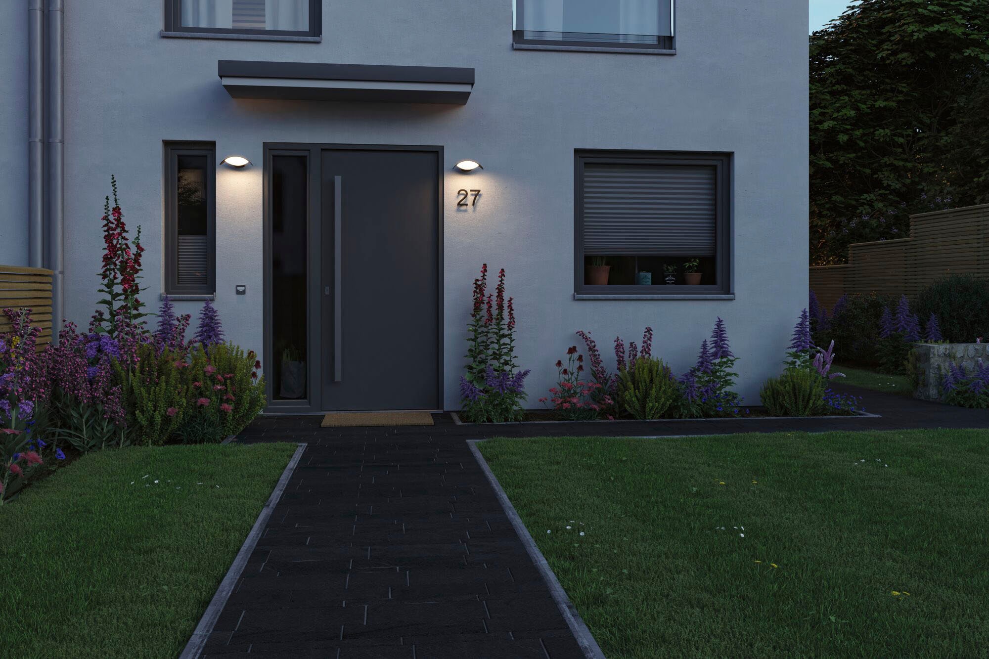 Paulmann LED Außen-Wandleuchte »Outdoor 230V Mesana IP44 anthrazit«, 1 flammig, IP44