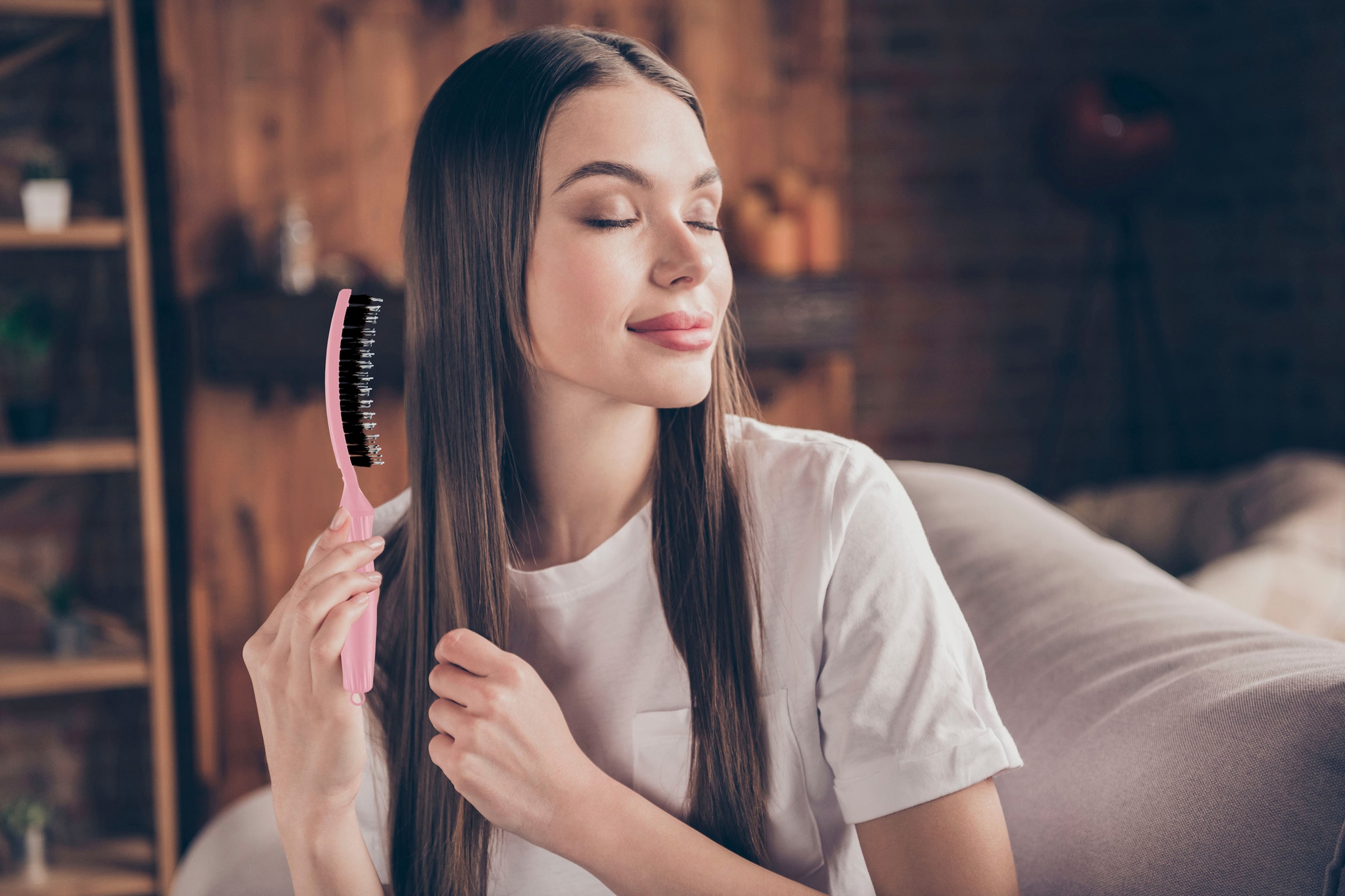 OLIVIA GARDEN Haarentwirrbürste »Fingerbrush Combo Pink medium«
