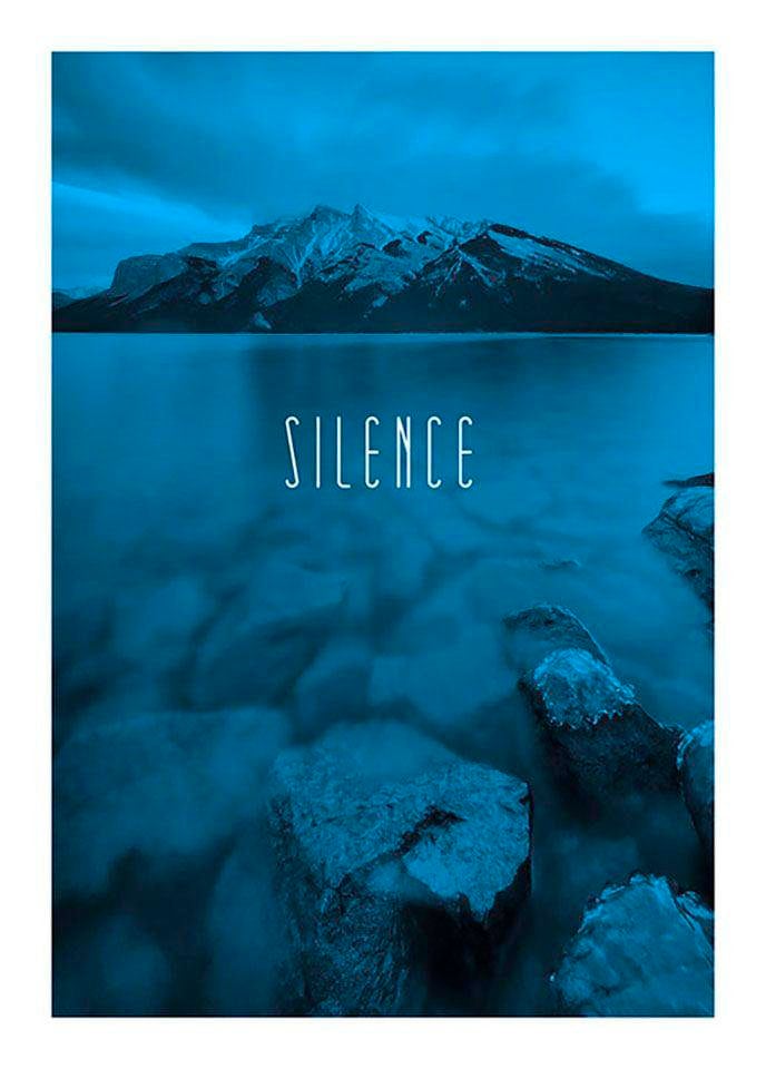 Komar Poster »Word Lake Silence Blue«, Natur, (1 St.), Kinderzimmer,  Schlafzimmer, Wohnzimmer bei OTTO