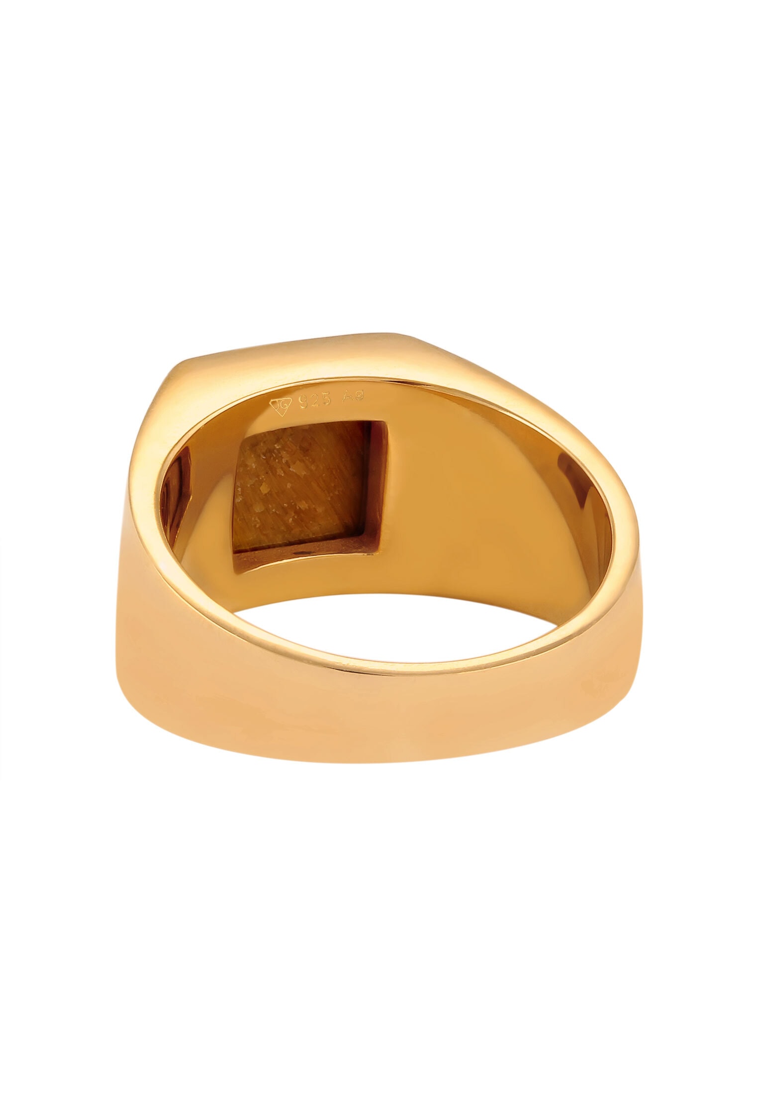 Kuzzoi Siegelring »Ring Siegelring Tigerauge Braun 925 Sterling Silber«