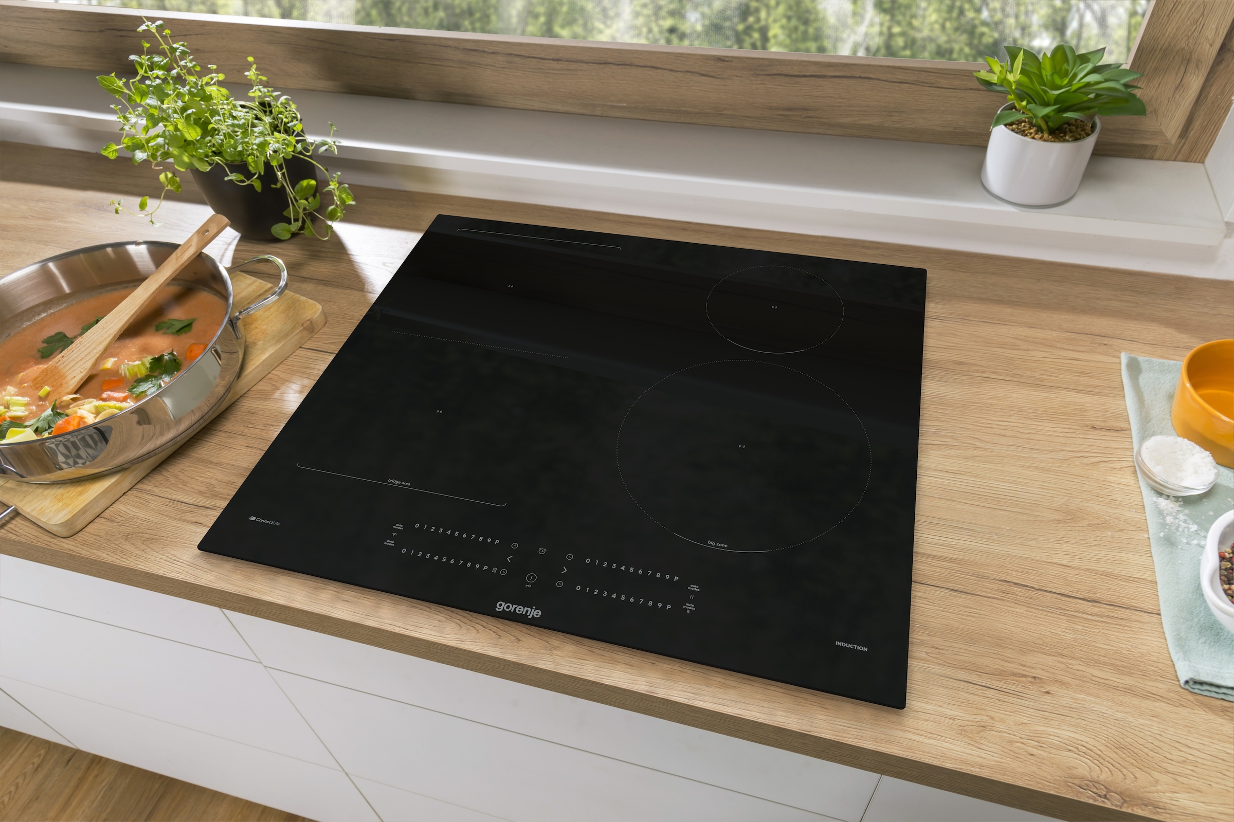 GORENJE Flex-Induktions-Kochfeld »GI6432BSCWF«, 60cm Induktionskochfeld mit BridgeZone