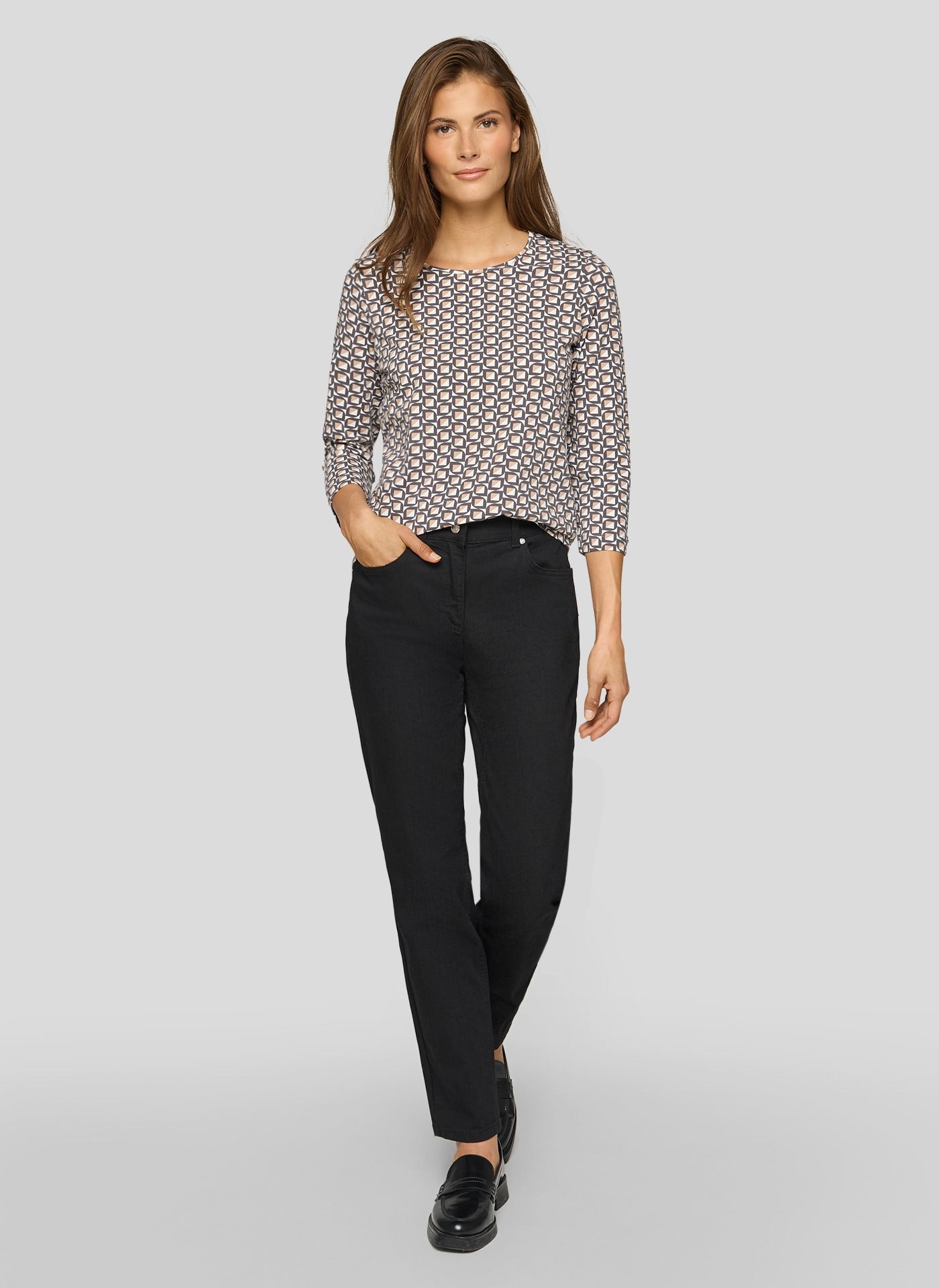 Rabe 3/4-Arm-Shirt mit Minimal Print