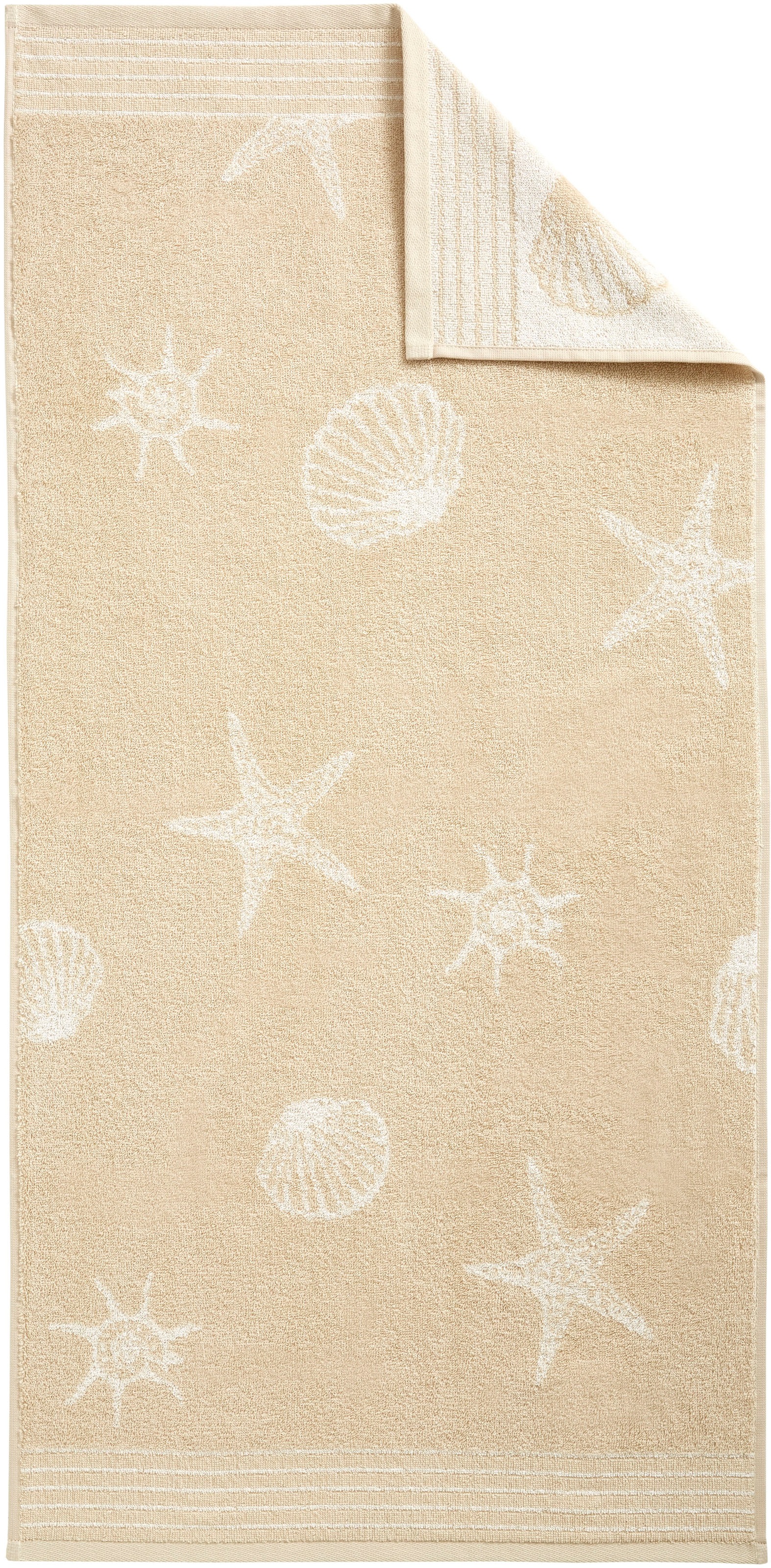 Dyckhoff Handtuch Set »Seashell«, Set, 6 tlg., Walkfrottee, mit Muschelmuster; 4 Handtücher (50x100cm), 2 Duschtücher (70x140cm)