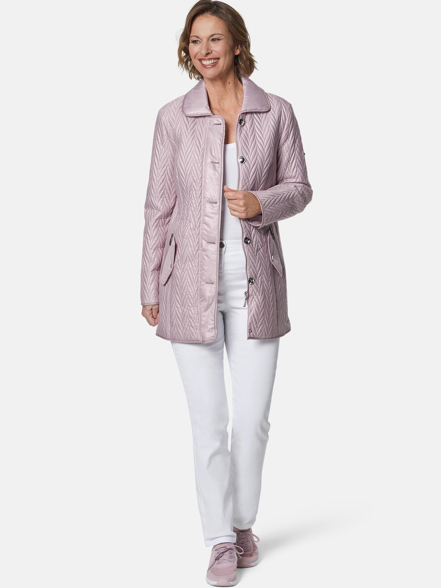 GOLDNER Steppjacke »Longjacke mit außergewöhnlicher Steppung« Ohne