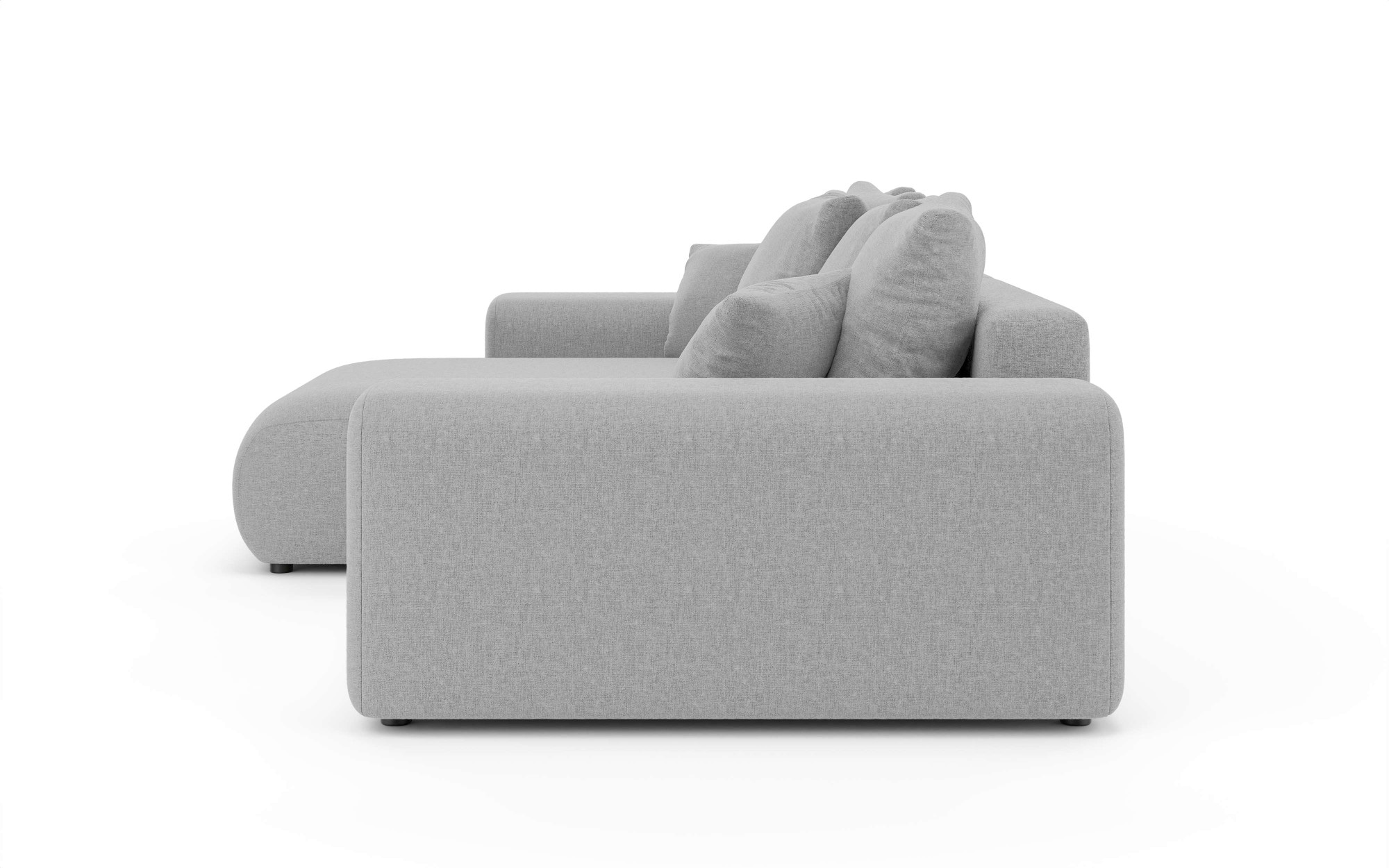 INOSIGN Ecksofa »LAKESIDE mit Bettfunktion und Bettkasten, B/T/H 257/166/84 cm«, L-Form, Recamiere beidseitig montierbar, Wellenunterfederung