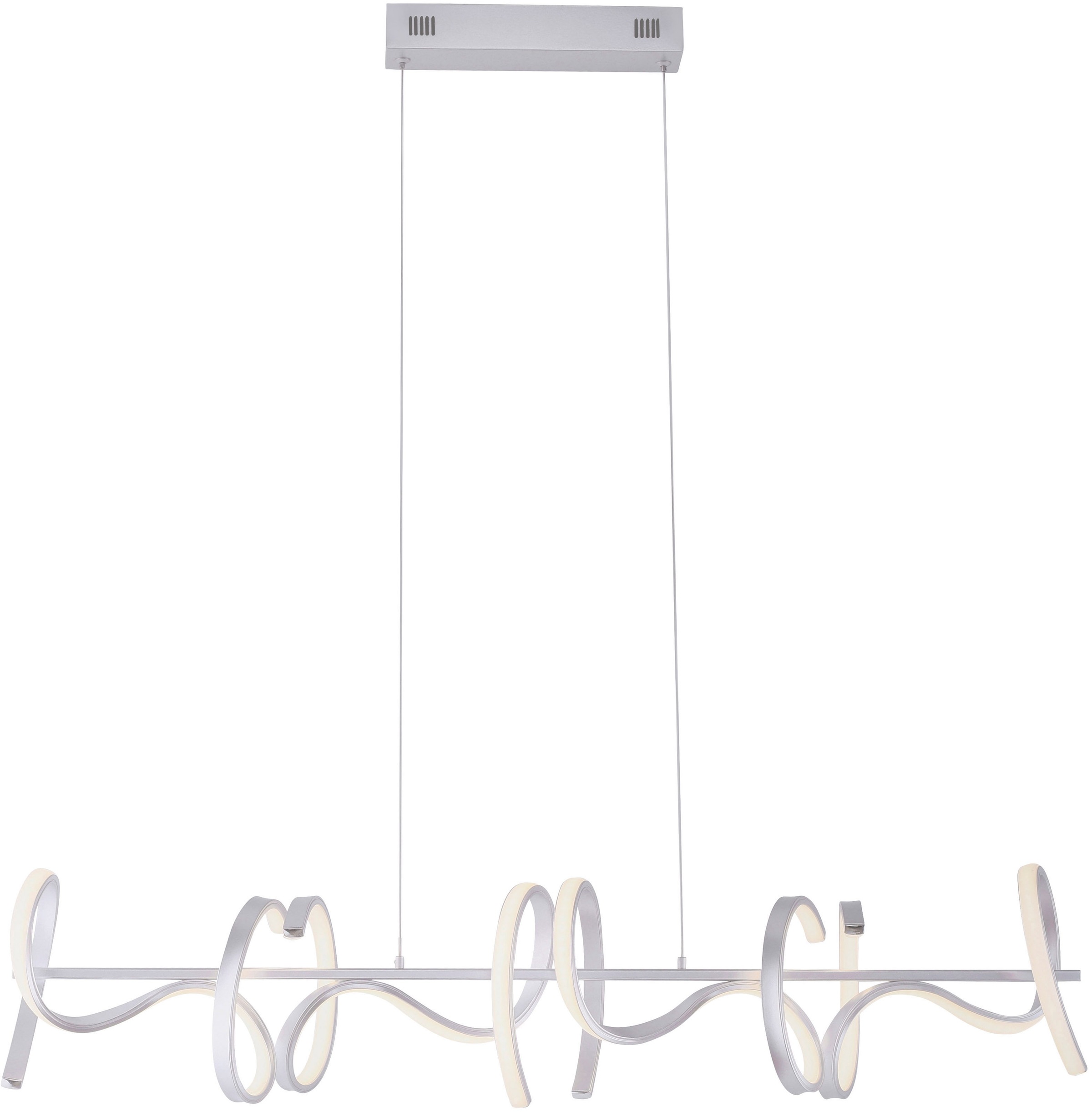 JUST LIGHT LED Pendelleuchte »CURLS«, 4 flammig, Leuchtmittel LED-Board | LED fest integriert, LED Hängelampe, LED Hängeleuchte, dimmbar