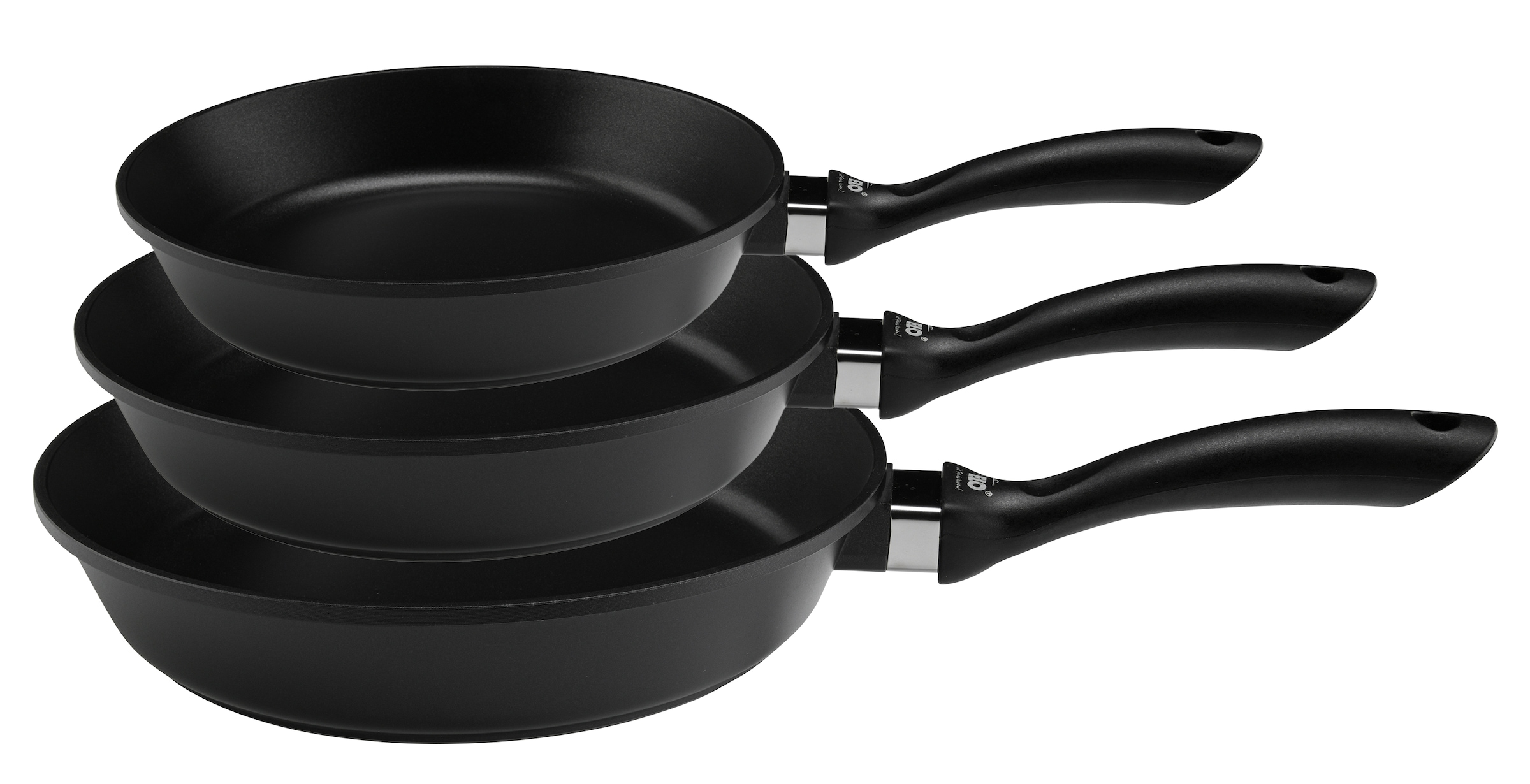 Elo Pfannen-Set »Alucast« Aluminiumguss Set, je 1 Pfanne Ø 20/24/28 cm, H: 4,5/5/6 cm, 3 Stk. tlg. Induktion