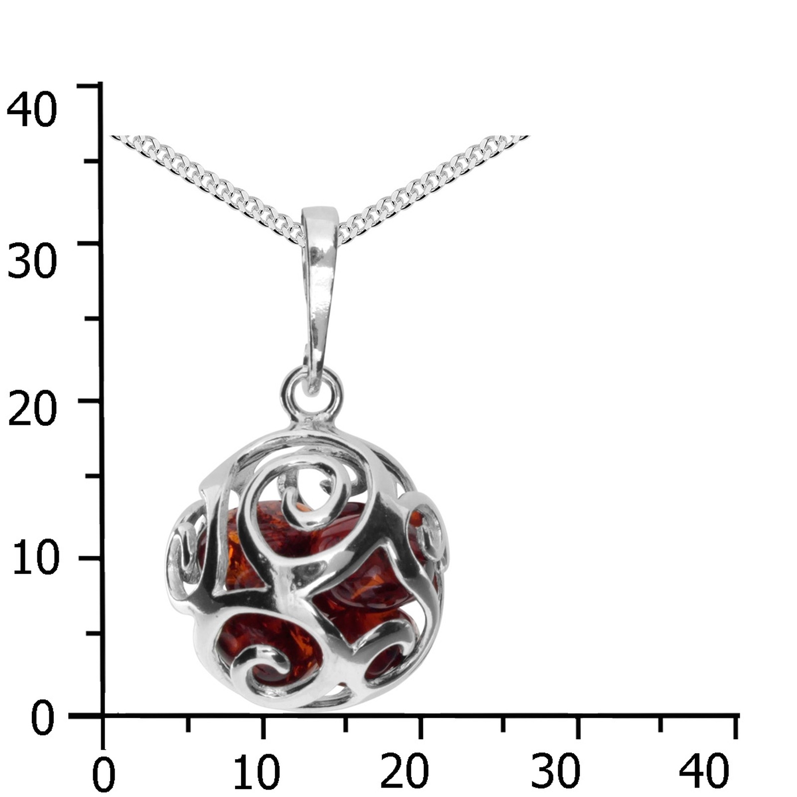 OSTSEE-SCHMUCK Kette mit Anhänger »- Svenja - Silber 925/000 - Bernstein«