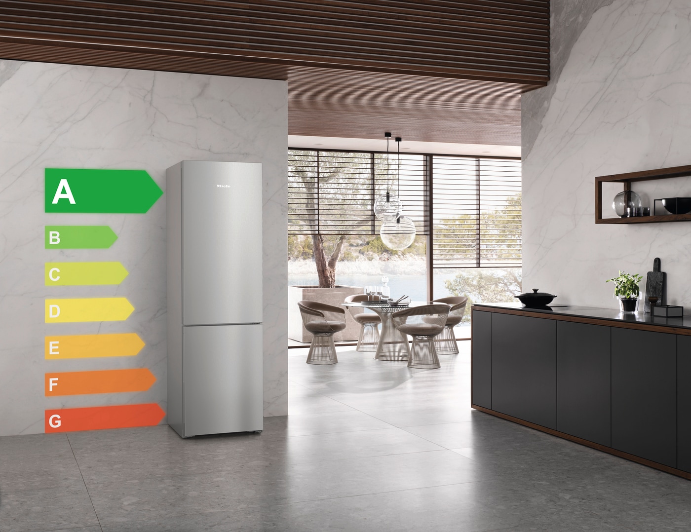 Miele Kühl-/Gefrierkombination »KFN 4291 AD« 201,5 cm hoch 59,7 cm breit