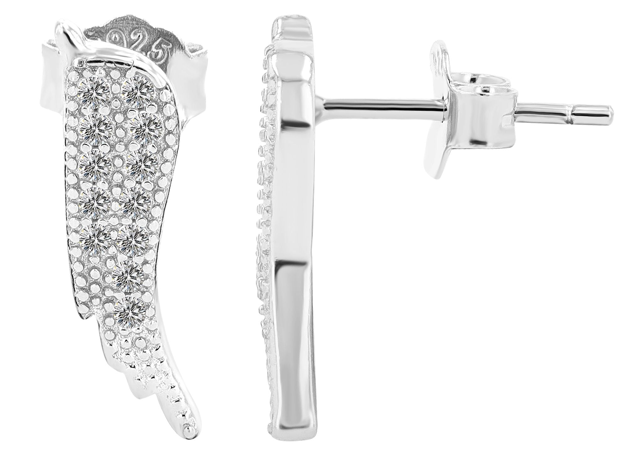 Adelia´s Paar Ohrstecker »Damen Ohrringe ¿ Ohrstecker Flügel aus 925 Silber«