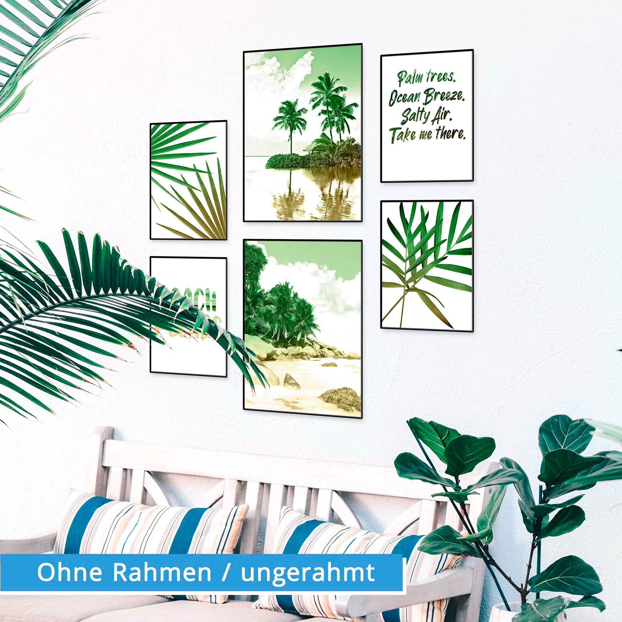 Artland Poster »Palmen, St.), Bäume, Strand Meer«, bei & Bild, OTTO Wandbild, (6 Poster, Wandposter