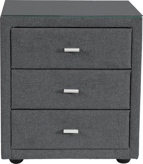 alina Nachttisch »Elsa« mit Glasplatte