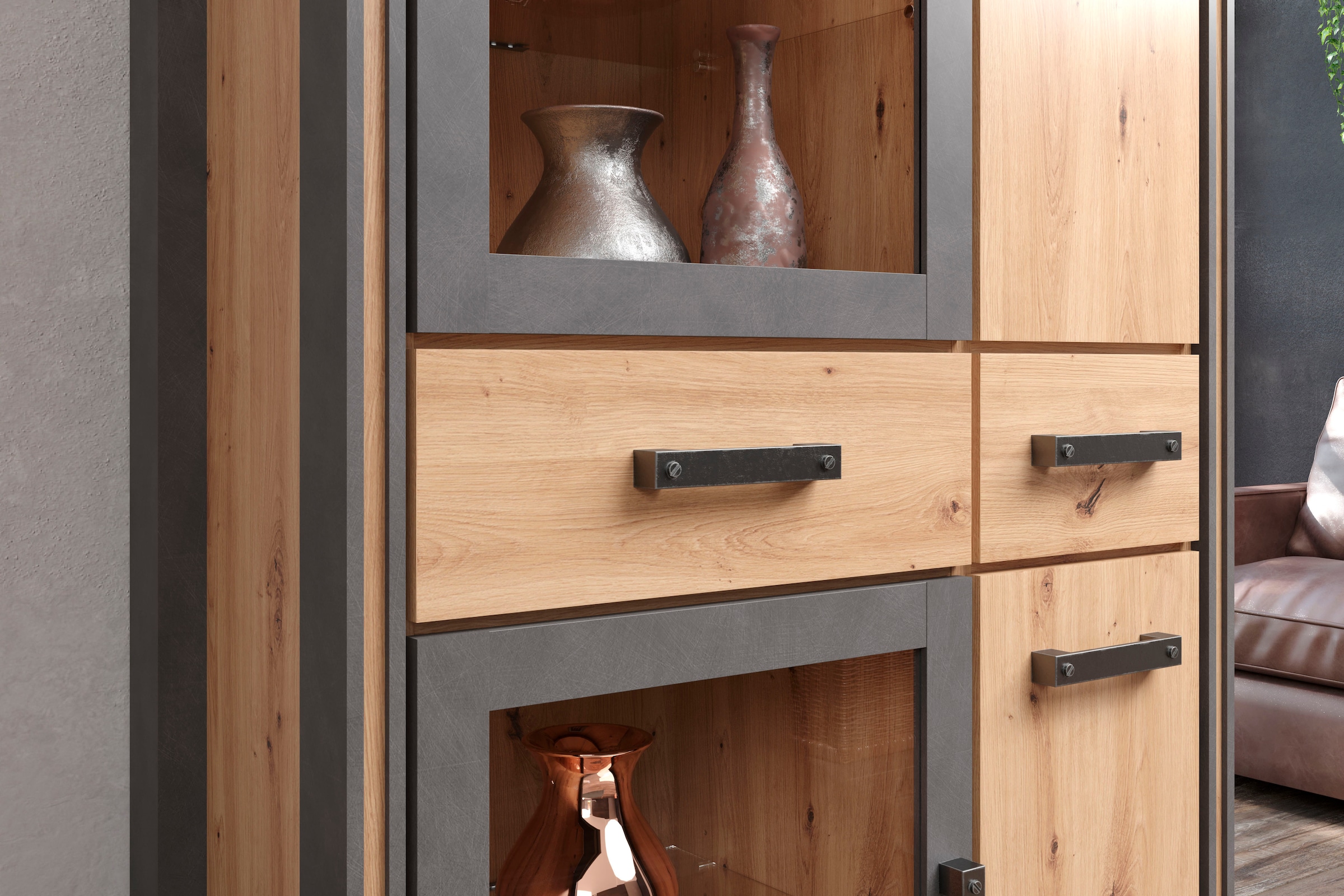 Home affaire Stauraumvitrine »Mia« 1 Stk. tlg. Modernes Design